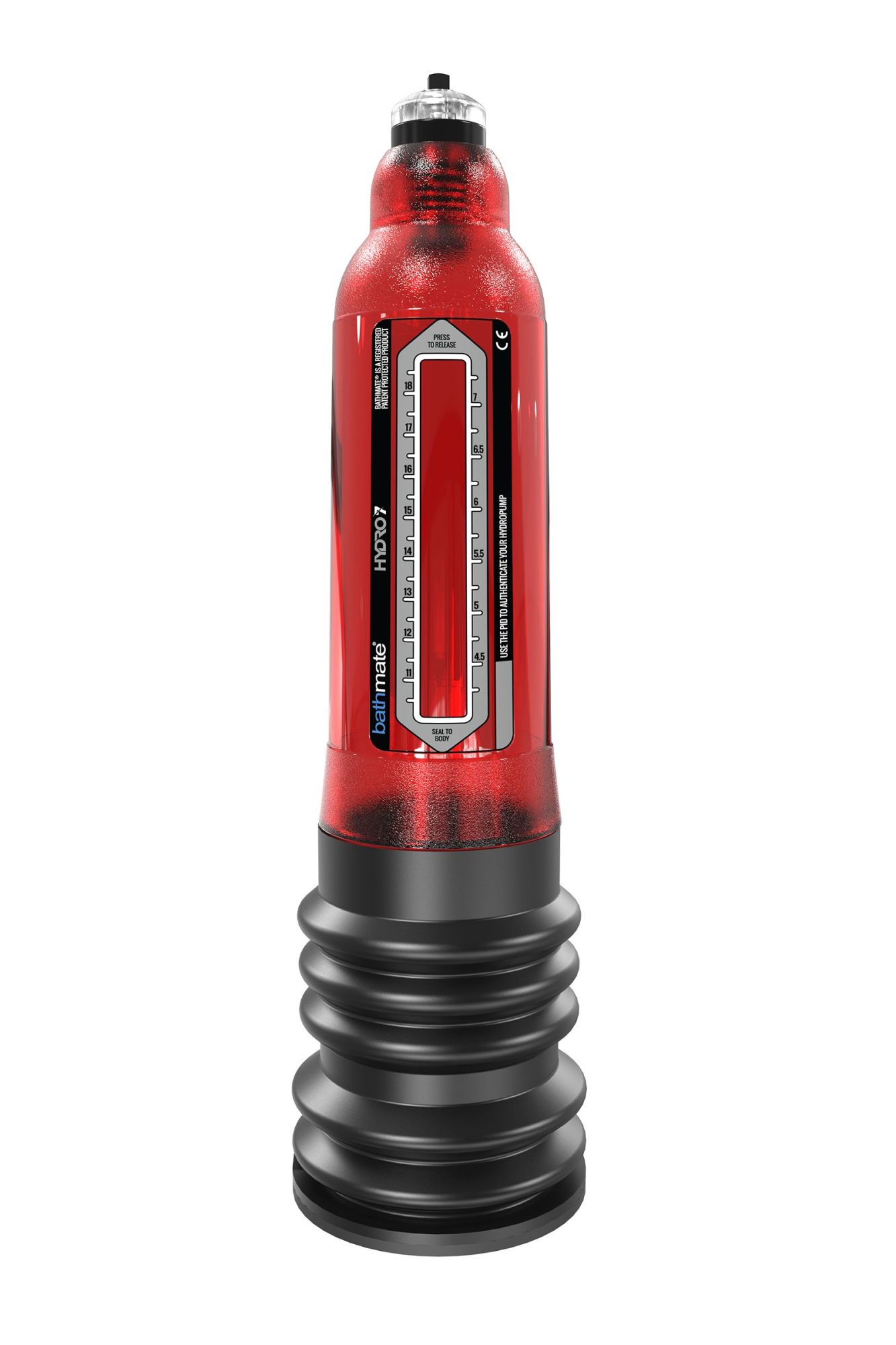 гидропомпа bathmate hydro7, abs пластик, красная (аналог hercules) в 