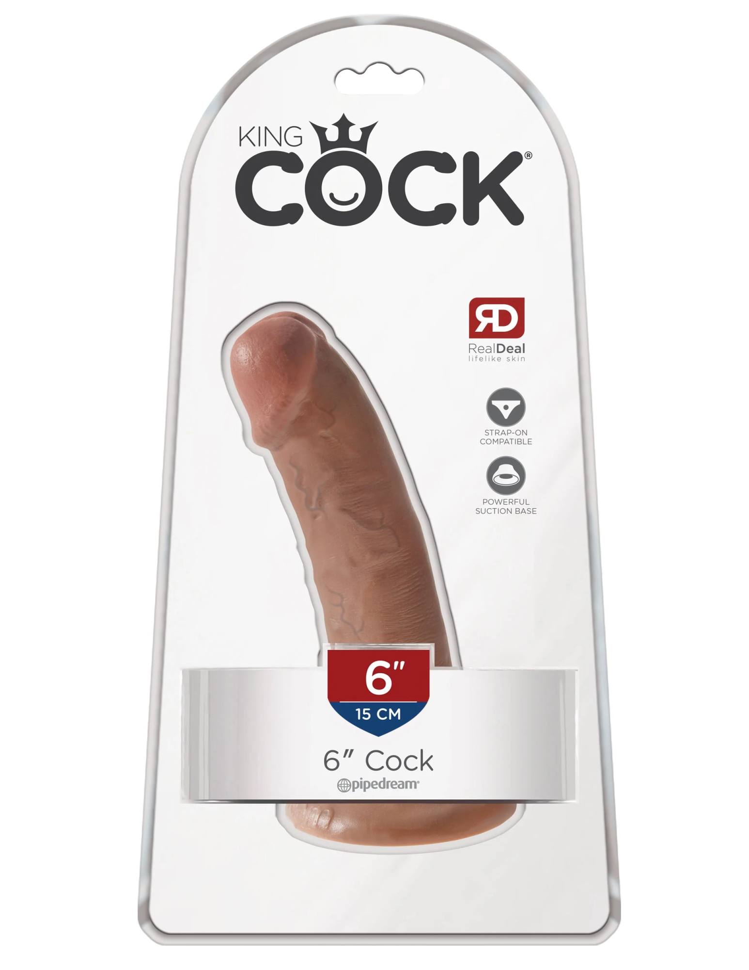 фаллоимитатор king cock 6" cock - tan pipedream 550122pd в 