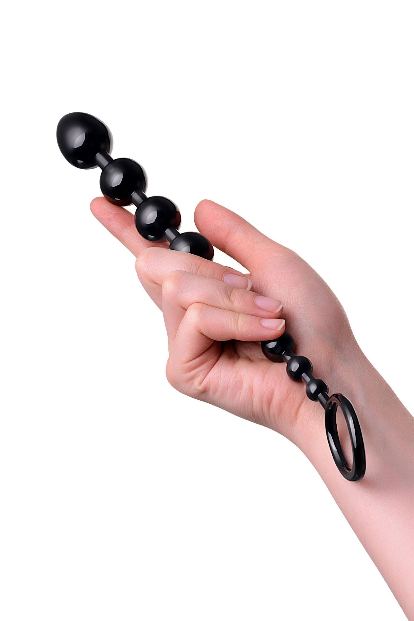 анальная цепочка toyfa a-toys talis, tpe, черный, 28,3 см в 