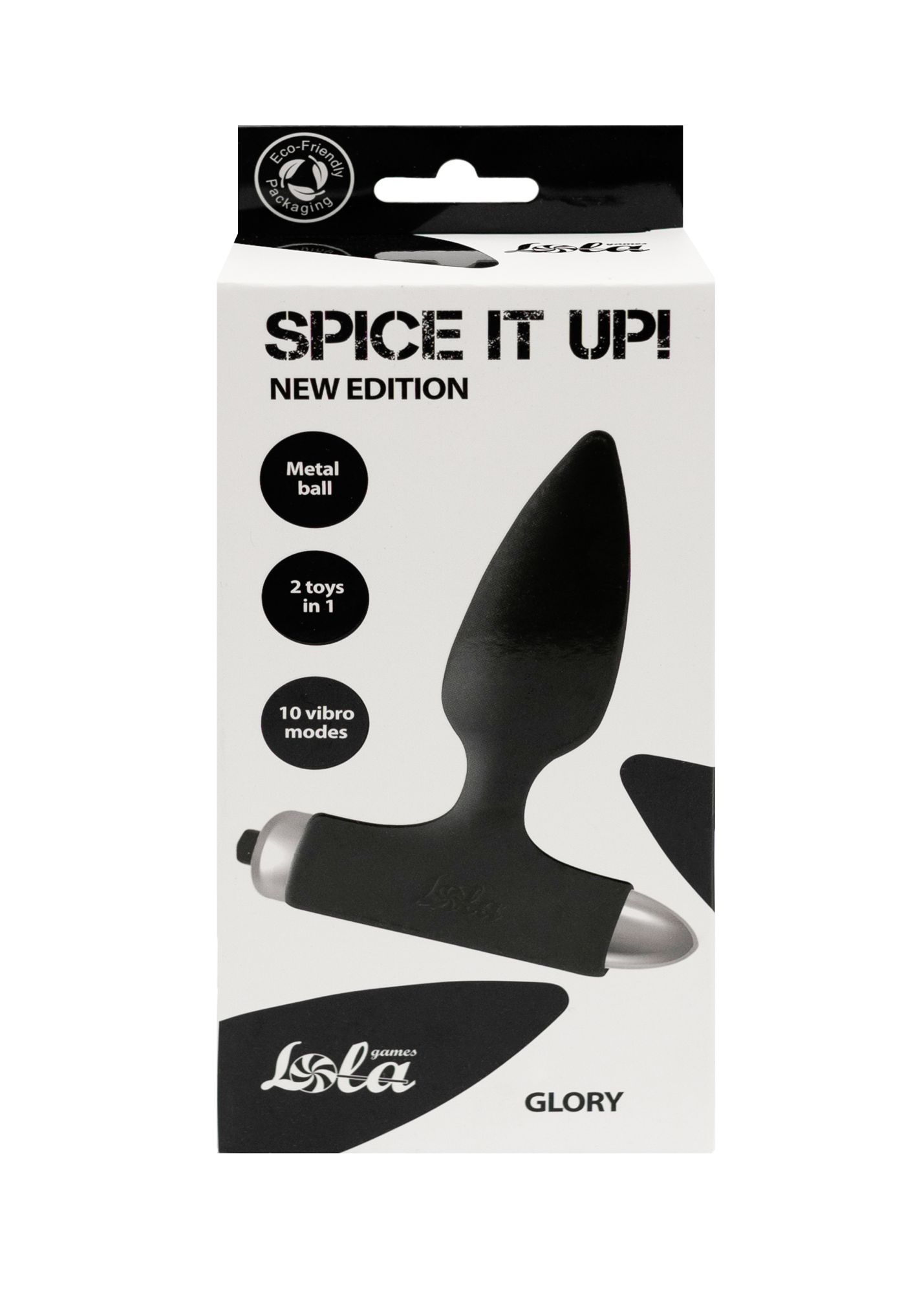 анальная пробка с вибрацией spice it up new edition glory black 8015-01lola в 