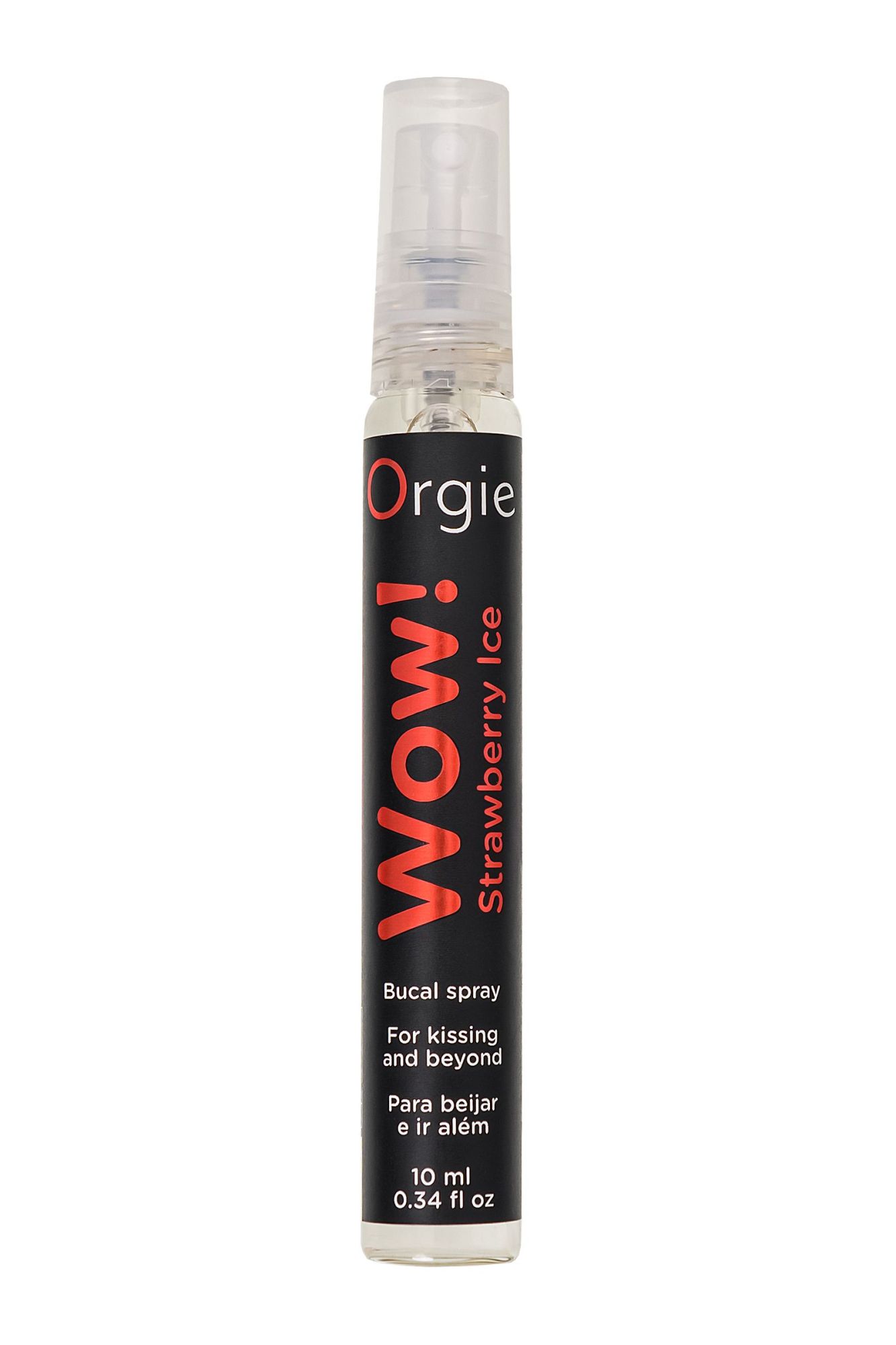 оральный спрей orgie wow! strawberry ice blowjob spray с охлаждающим и возбуждающим эффектом, 10 мл в 