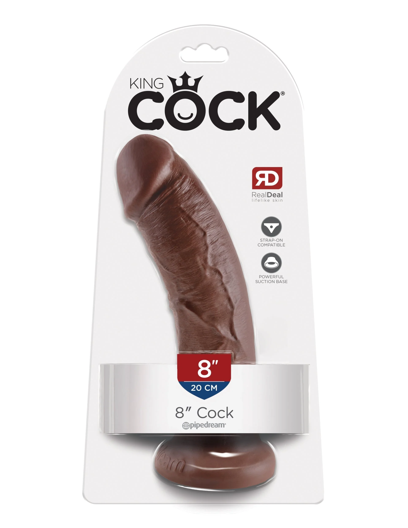фаллоимитатор king cock 8" cock - brown pipedream 550329pd в 