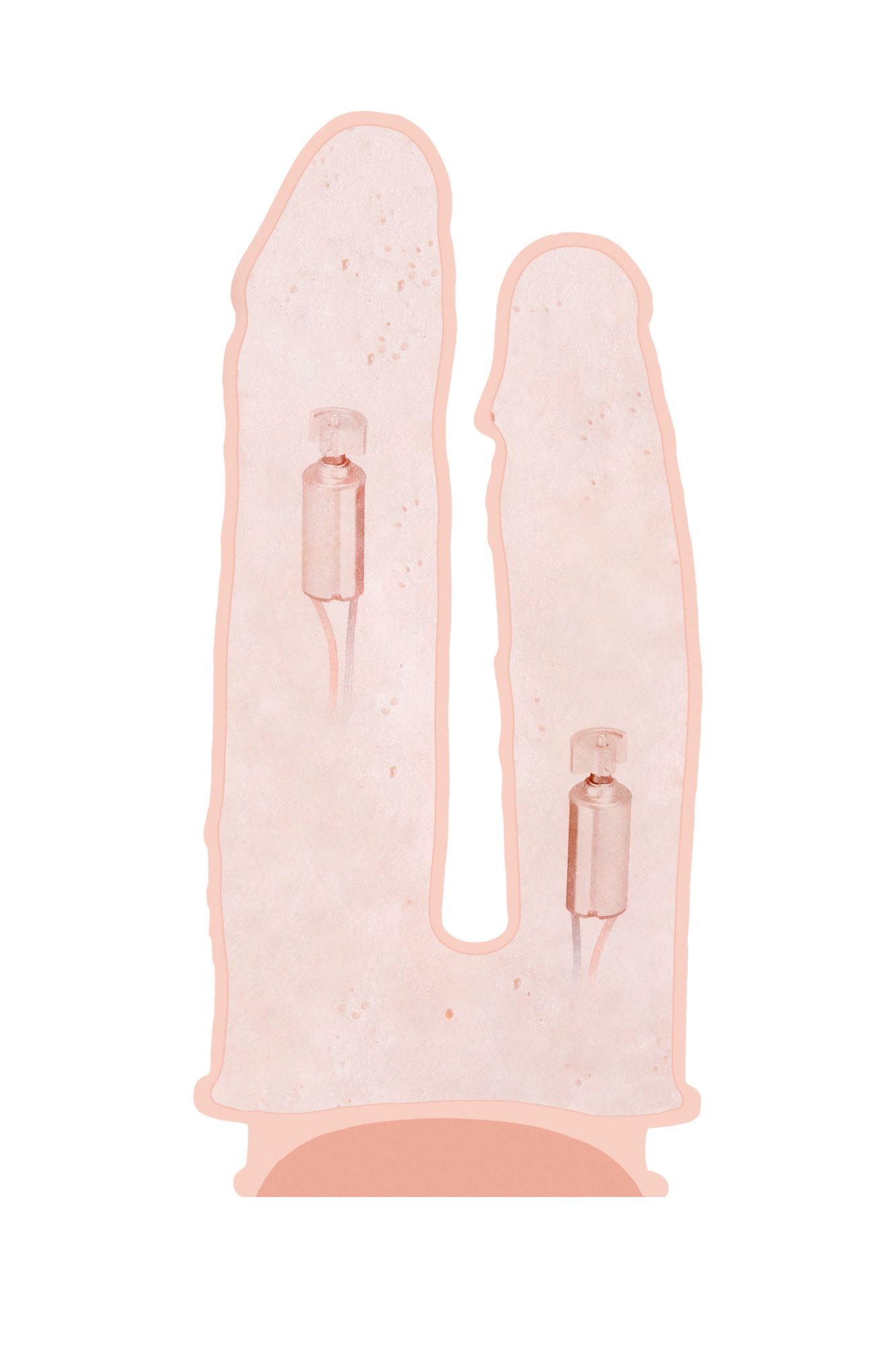 вибратор для двойного проникновения realstick silicone jason m, сайлекспан, телесный, 18,5 см в 
