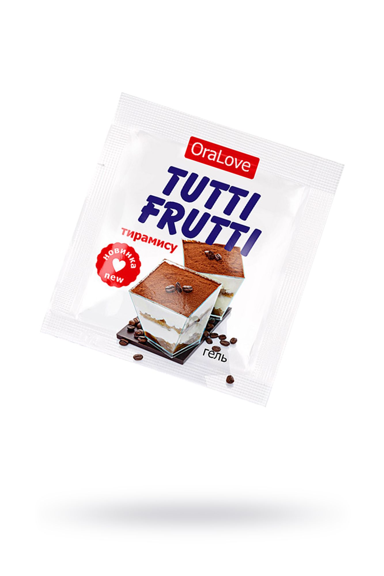 съедобная гель-смазка tutti-frutti для орального секса со вкусом тирамису 4г по 20 шт в упаковке в 