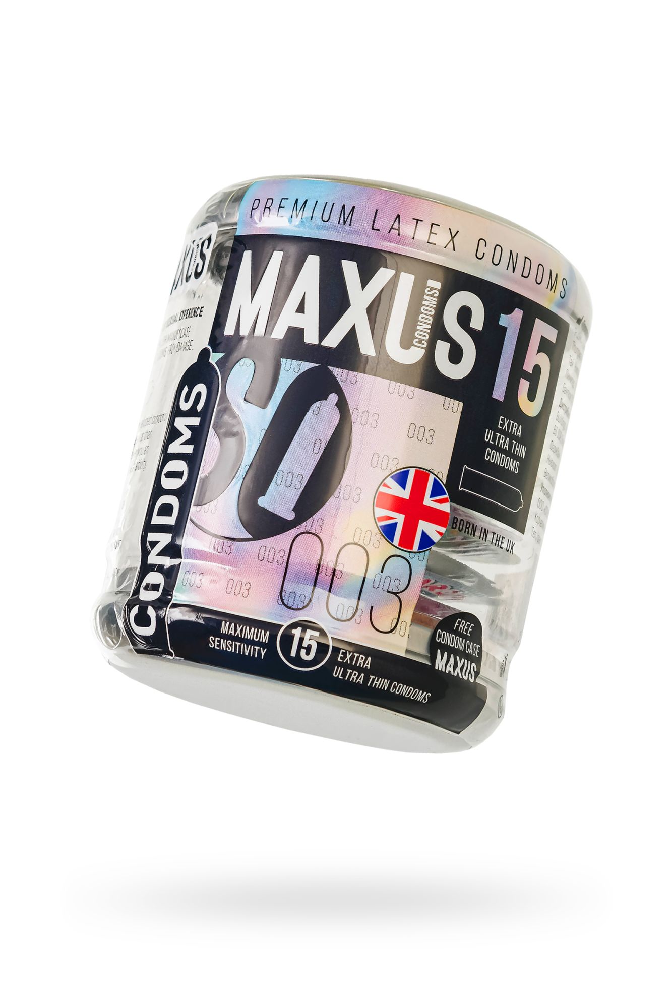 презервативы maxus, тонкие, латекс, железный кейс, 18 см, 5,3 см, 15 шт. в 