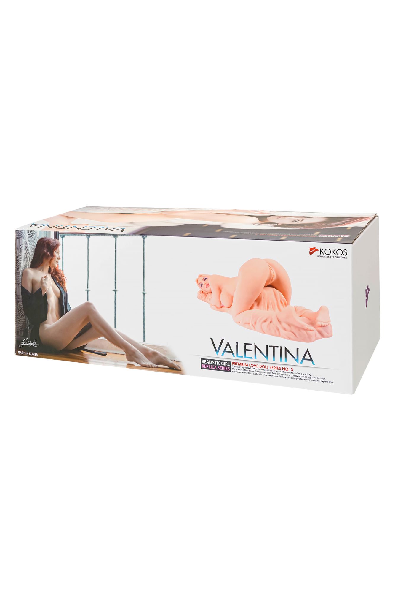 мастурбатор реалистичный kokos valentina, tpr, телесный, 42 см в 