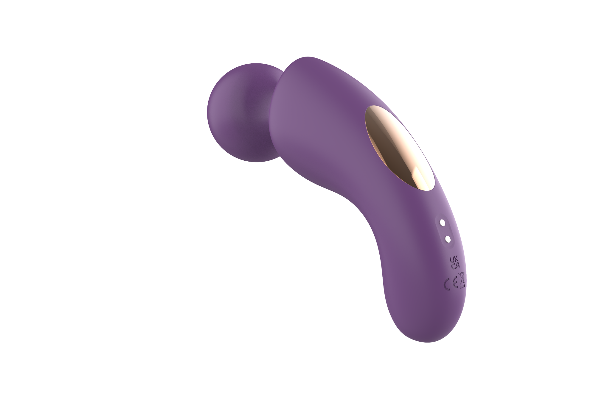 вибратор- вонд с изогнутым корпусом secwell sw24125-purple в 