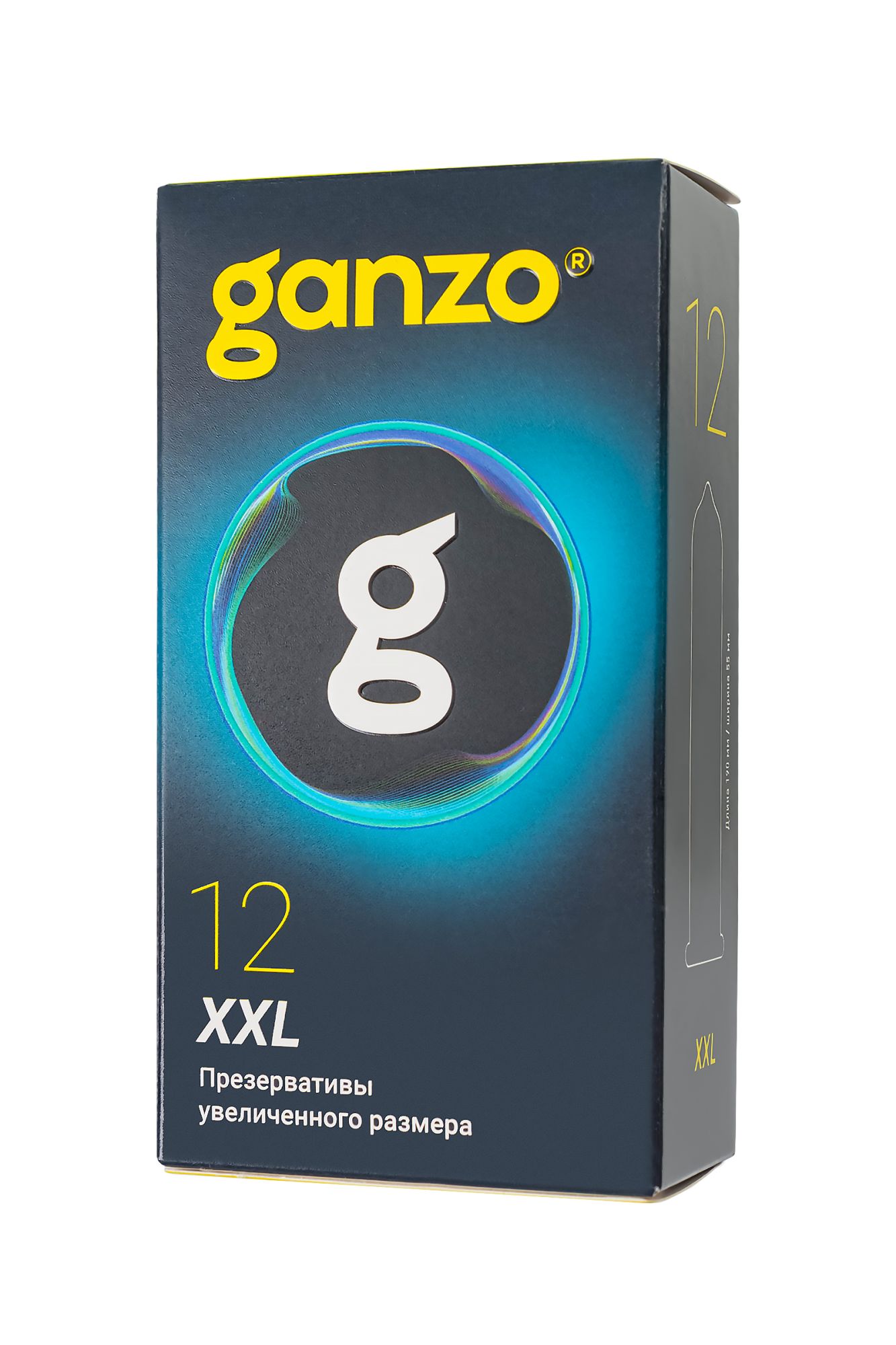 презервативы  ganzo xxl увеличенные, латекс, 19 см, 5,5 см, 12 шт. в 