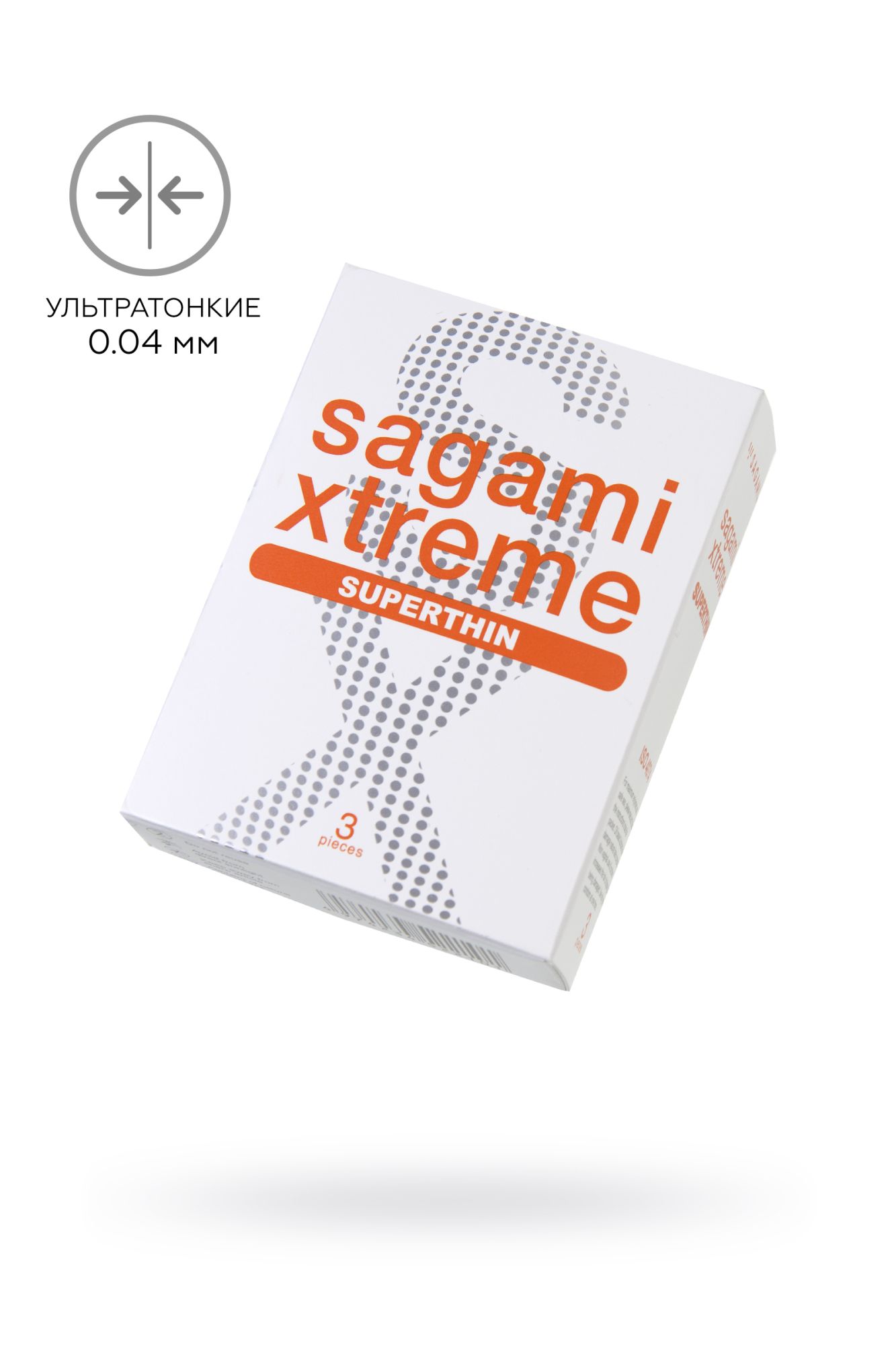 презервативы sagami, xtreme, 0.04, латекс, 19 см, 5,4 см, 3 шт. в 