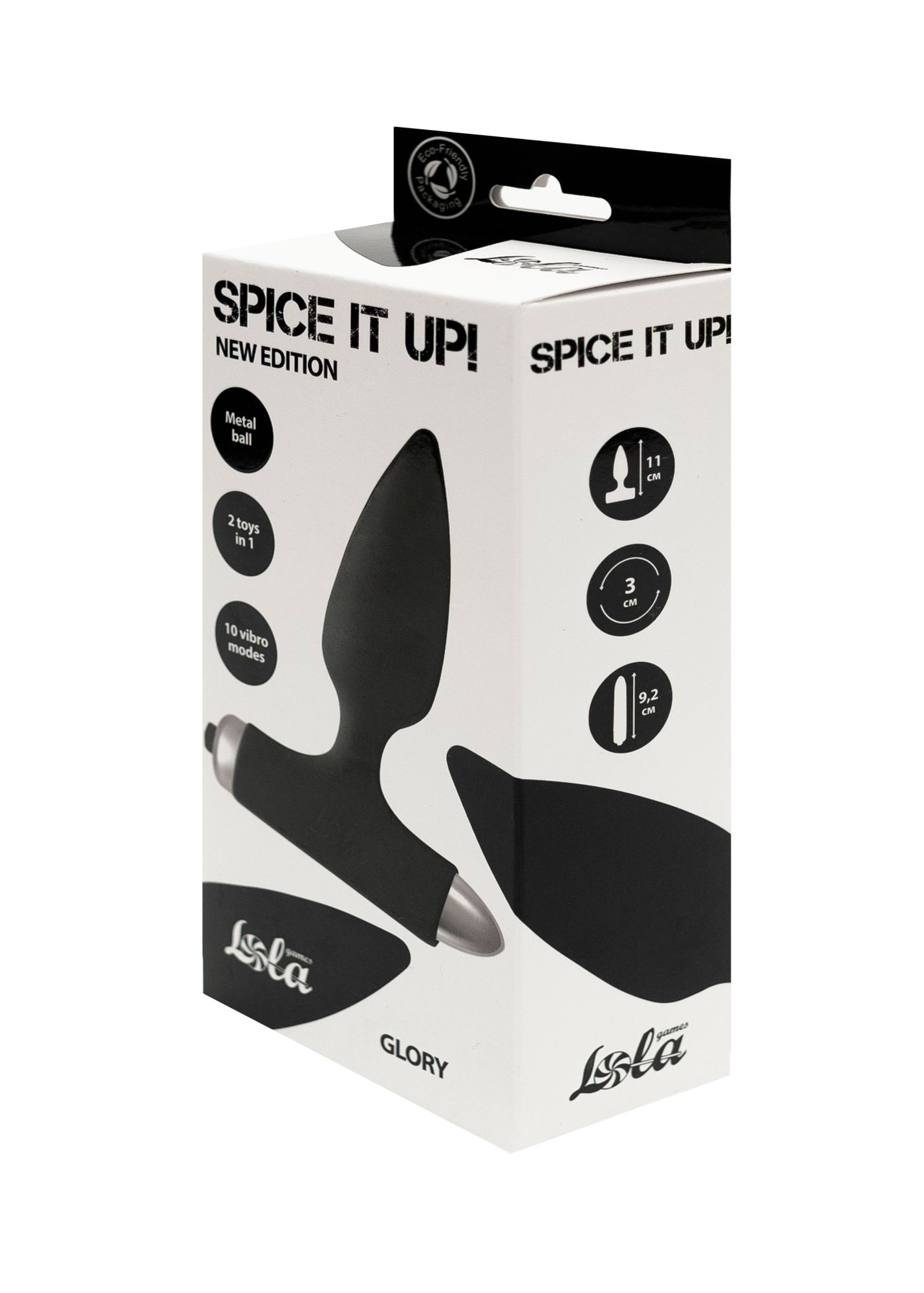 анальная пробка с вибрацией spice it up new edition glory black 8015-01lola в 