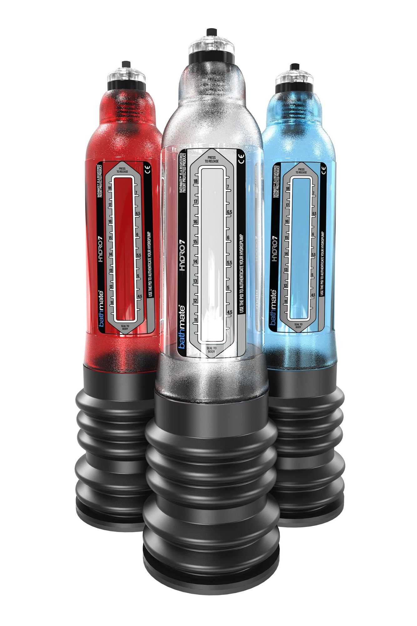 гидропомпа bathmate hydro7, abs пластик, красная (аналог hercules) в 