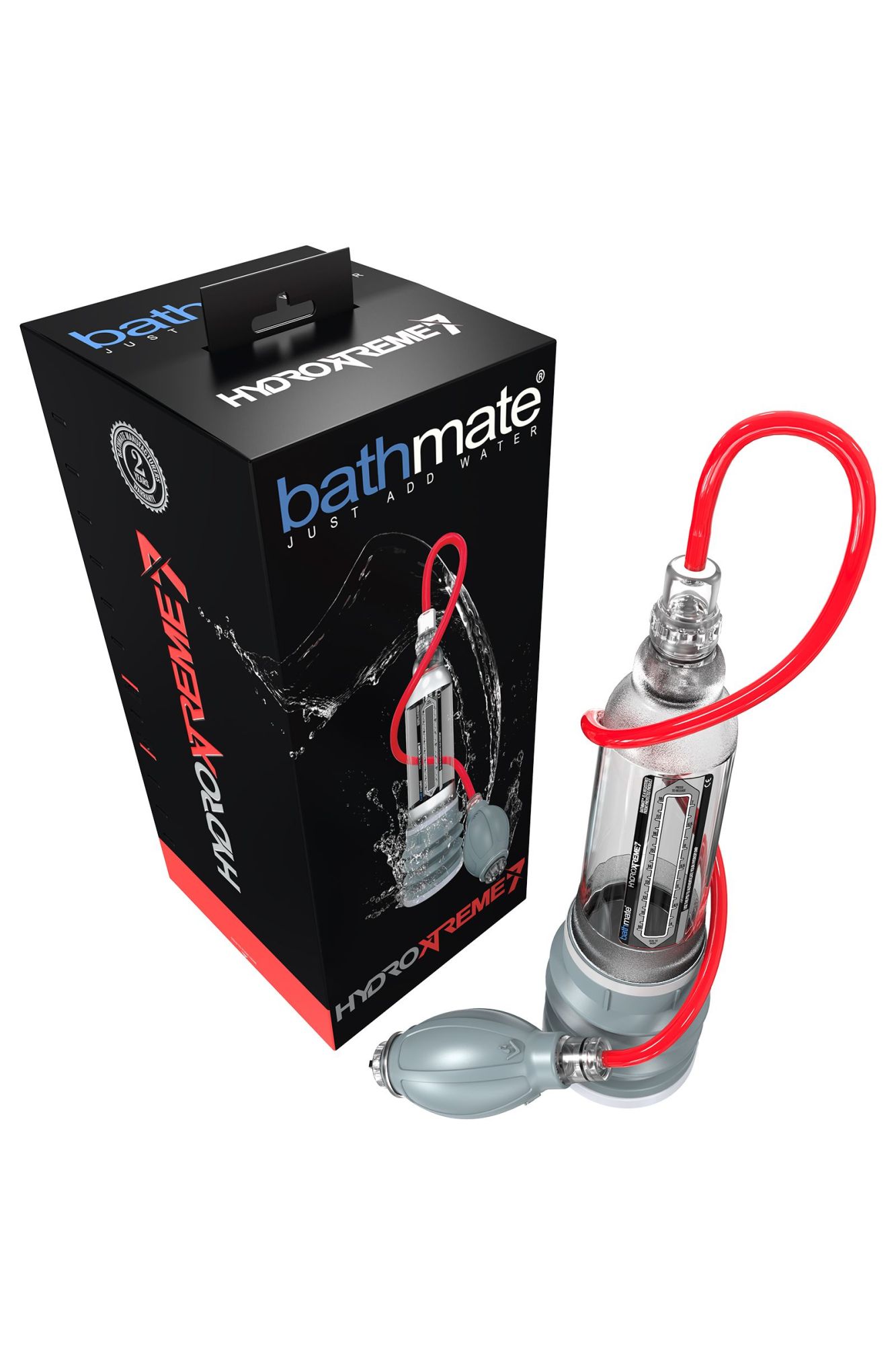 гидропомпа bathmate hydroxtreme7, abs пластик, прозрачная (аналог hydromax xtreme x30) в 