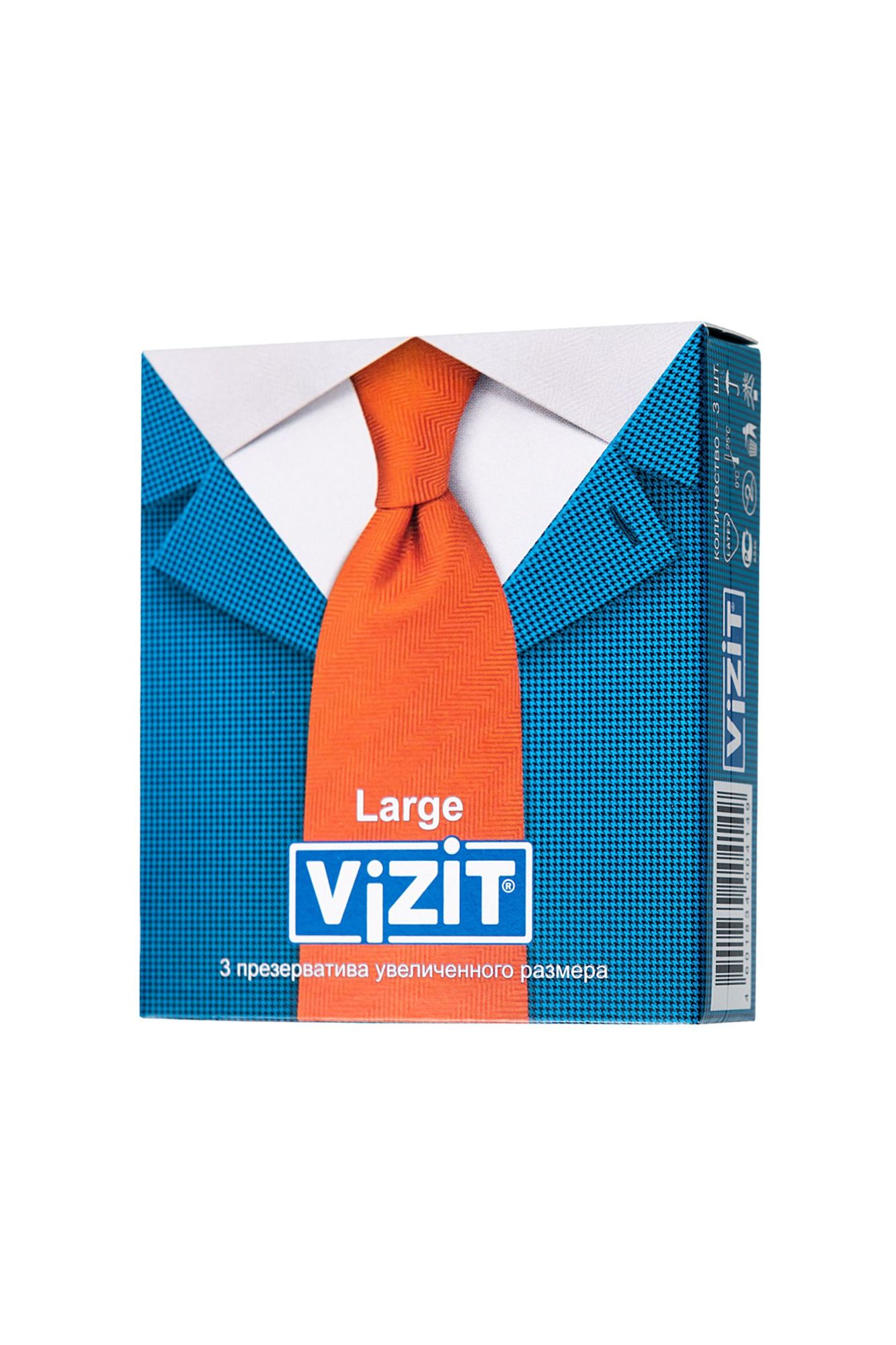 презервативы vizit, увеличенного размера, латекс, 3 шт в 