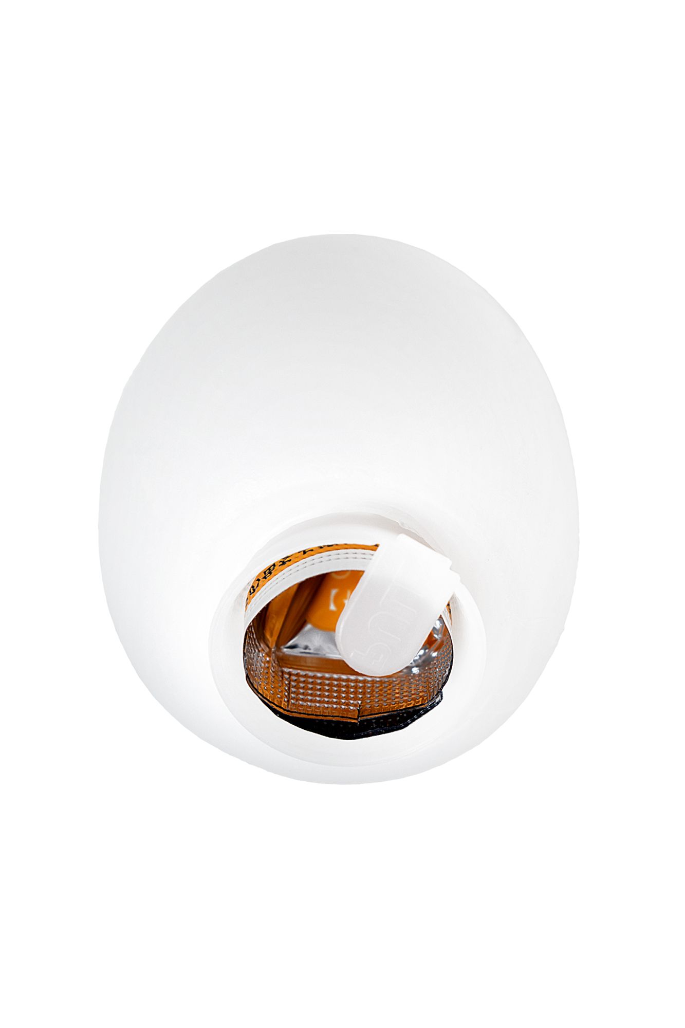 нереалистичный мастурбатор tenga №11 shiny, tpe, белый, 6,1 см в 
