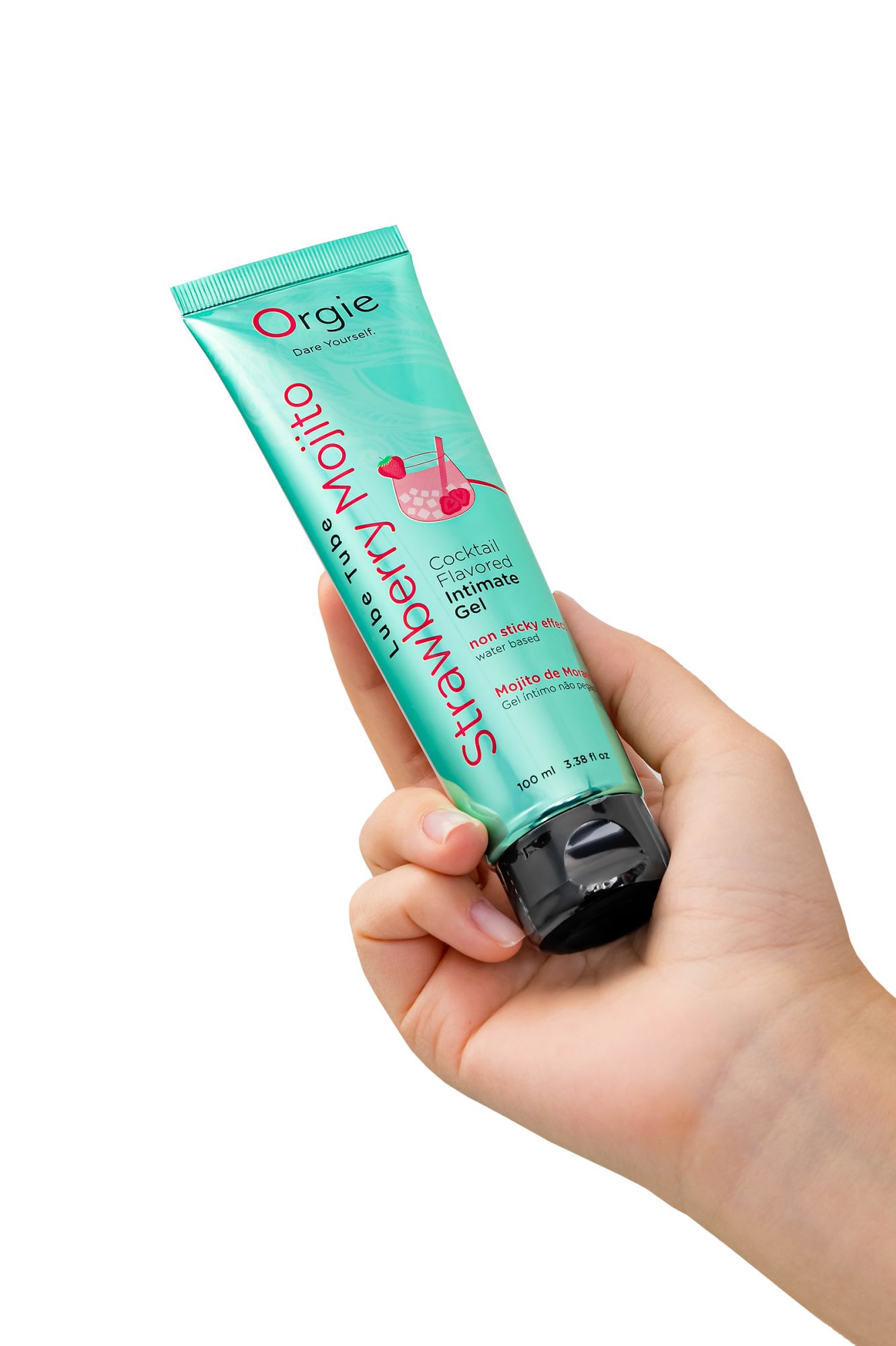 интимный гель orgie lube tube на водной основе, со вкусом клубничного мохито,100 мл в 
