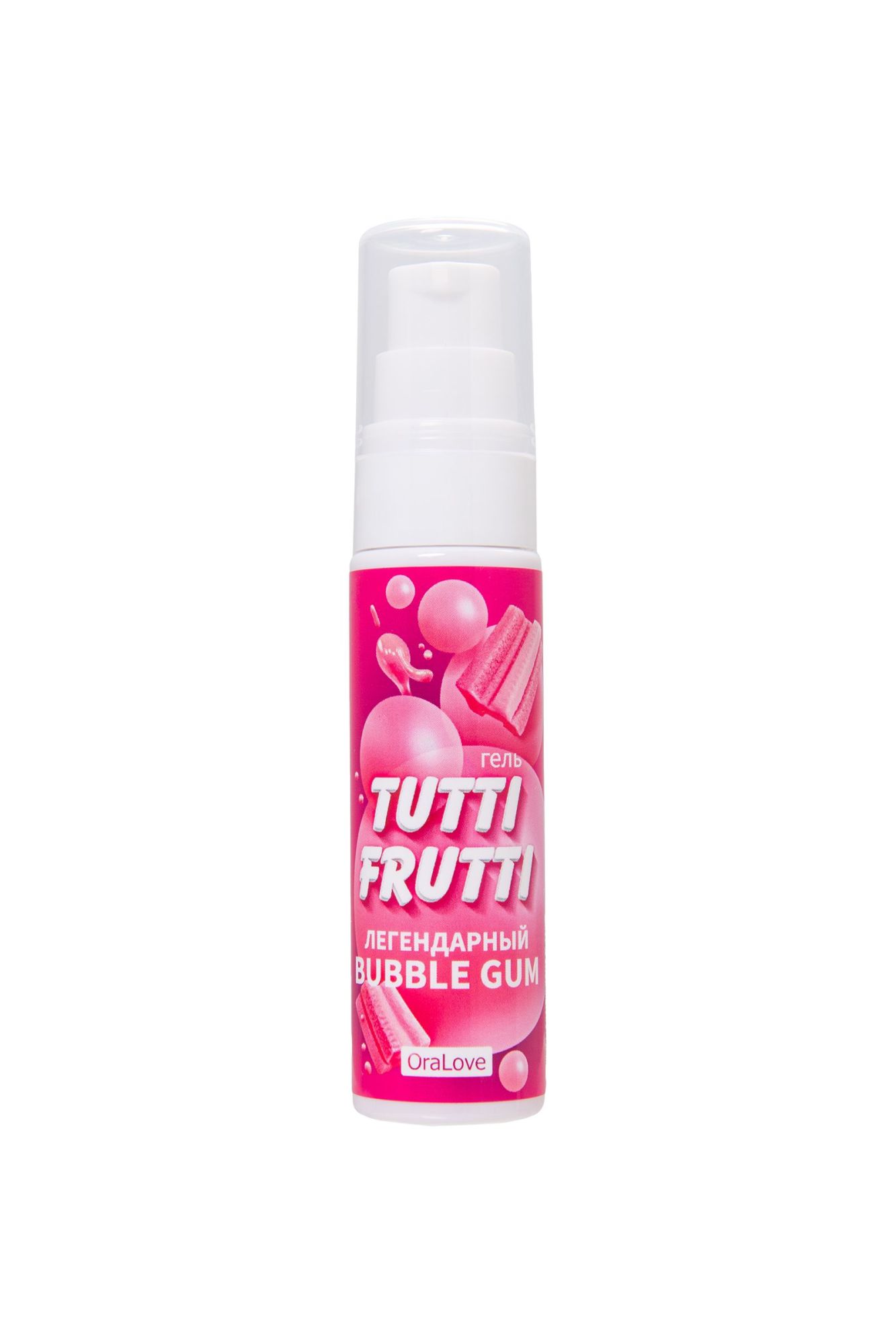 съедобная гель-смазка tutti-frutti для орального секса со вкусом bubble gum, 30 гр в 