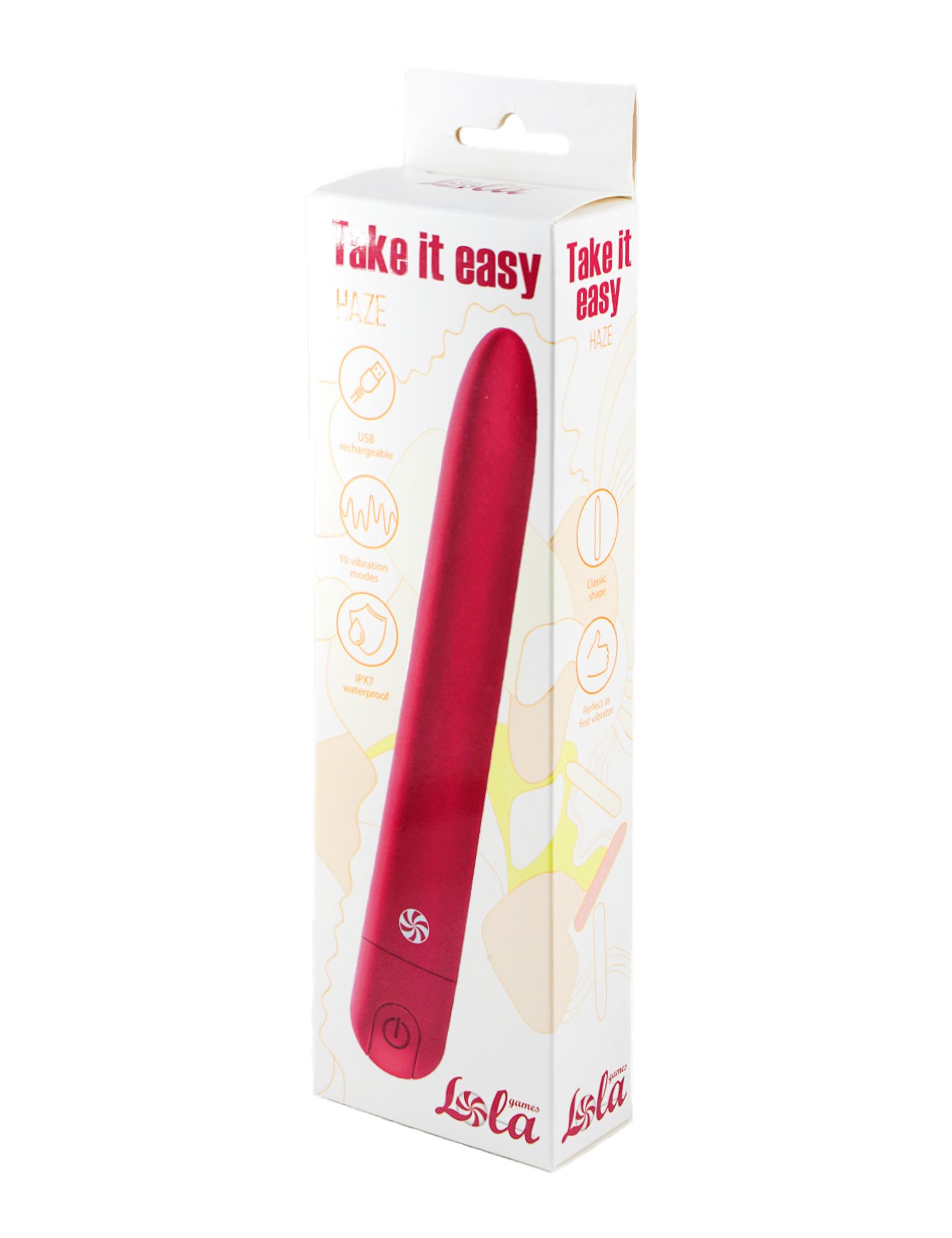 перезаряжаемый вибратор take it easy haze wine red 9025-03lola в 