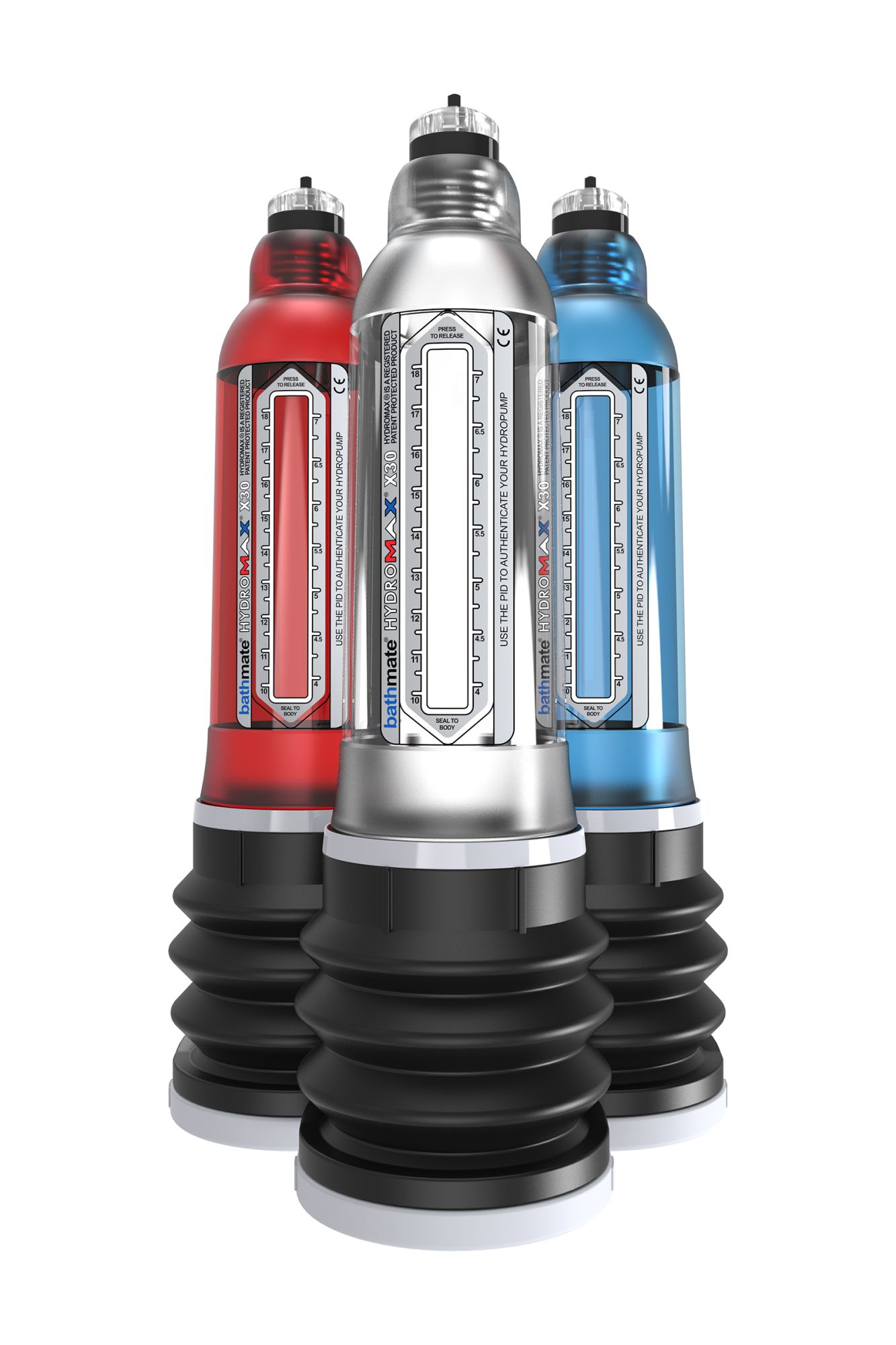 гидропомпа bathmate hydromax x30, прозрачная, 30 см в 
