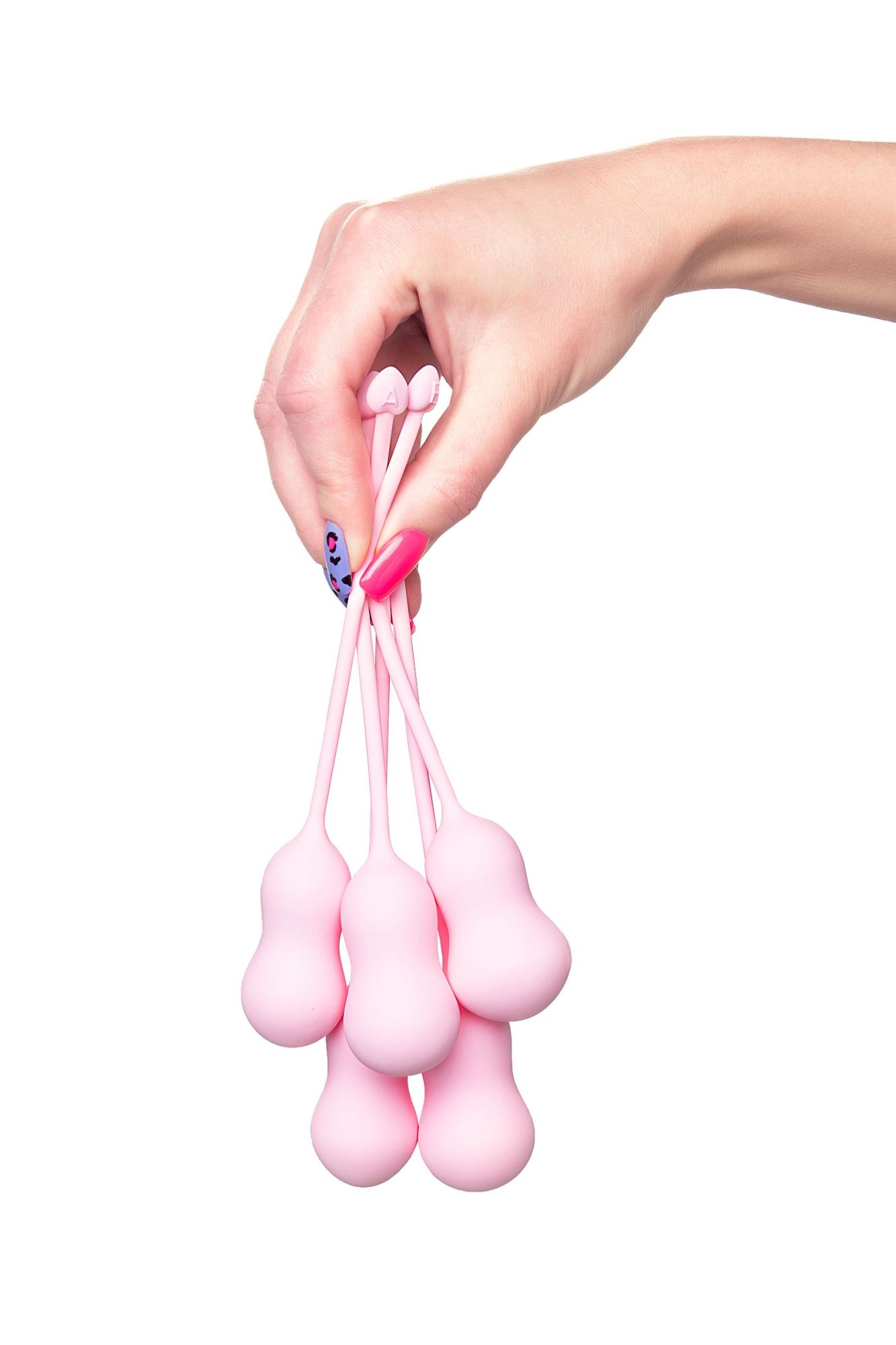 набор вагинальных шариков flovetta by toyfa tulips, силикон, розовый, 5,3 см в 