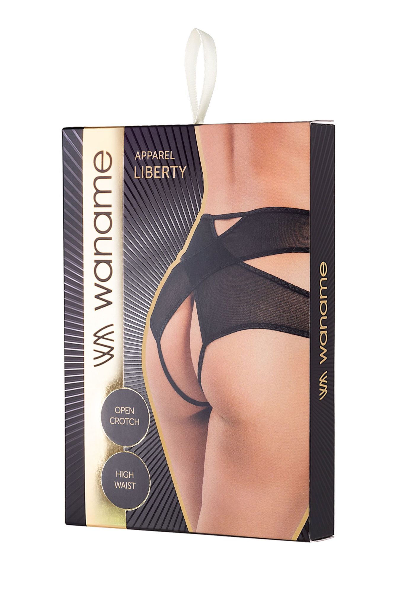 Эротическое эротические трусики waname liberty с высокой посадкой черные 50-52 в 