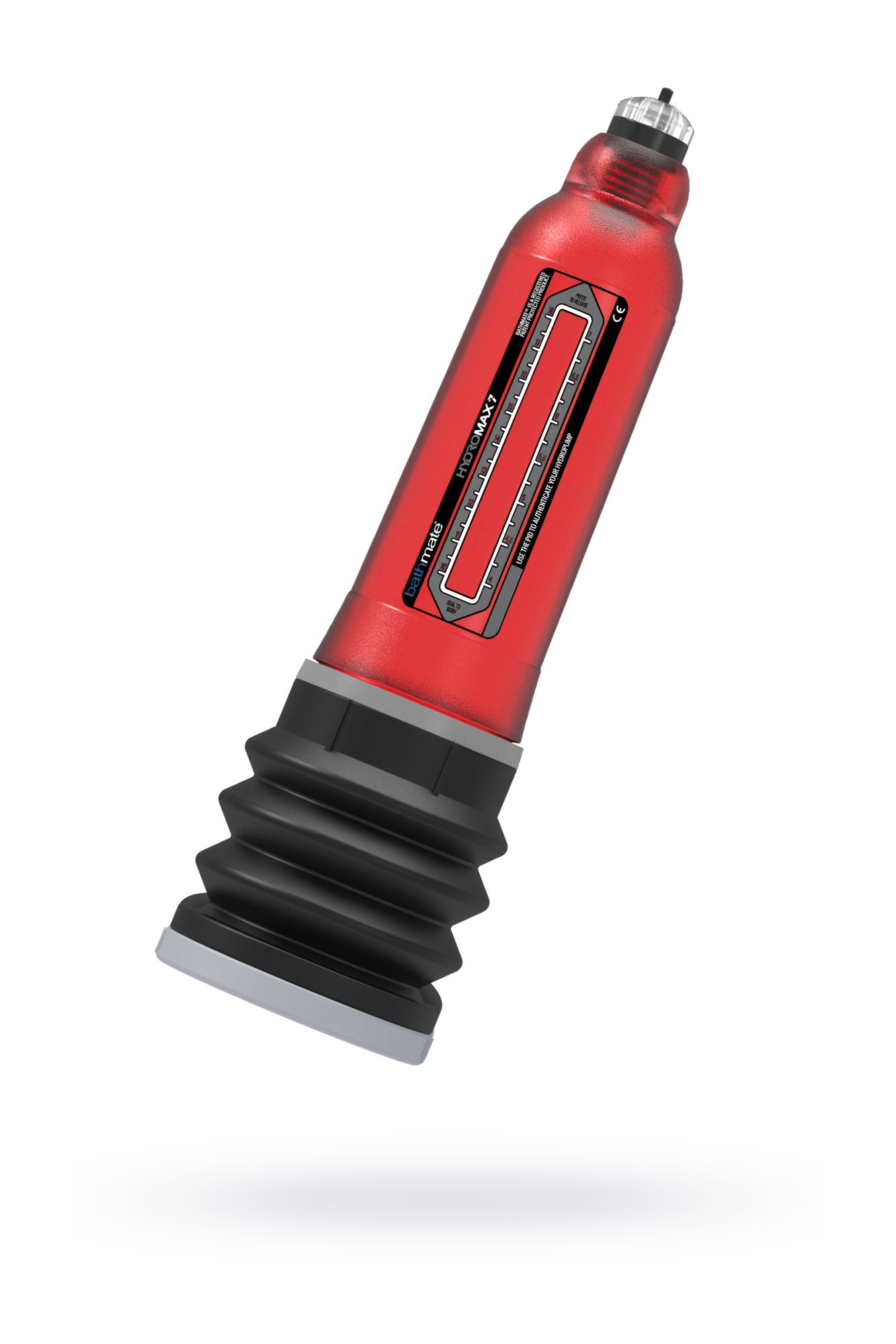 гидропомпа bathmate hydromax7, abs пластик, красный, 30 см (аналог hydromax x30) в 