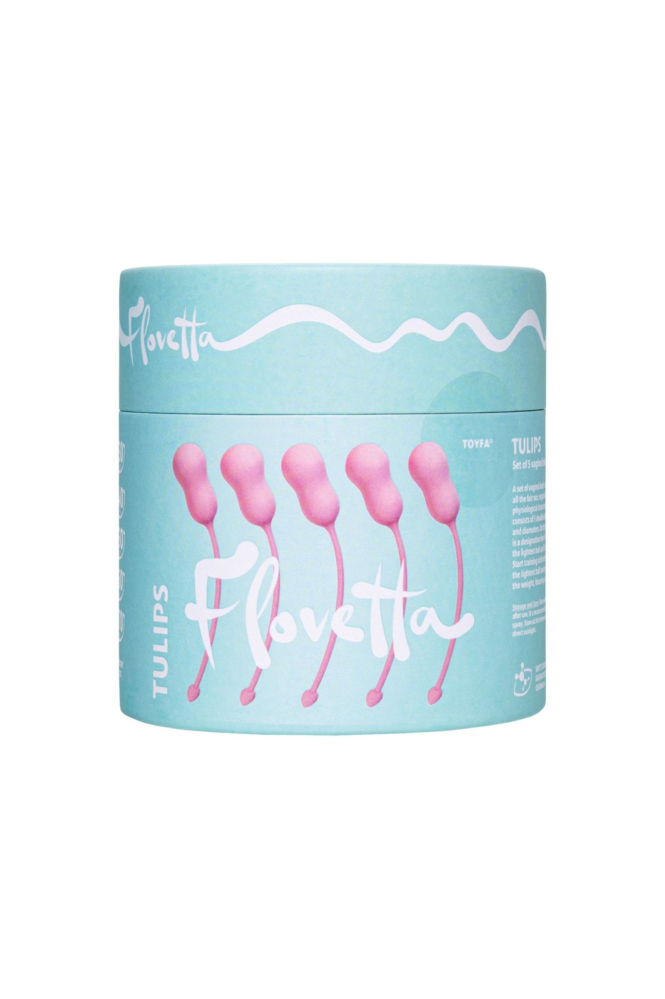 набор вагинальных шариков flovetta by toyfa tulips, силикон, розовый, 5,3 см в 