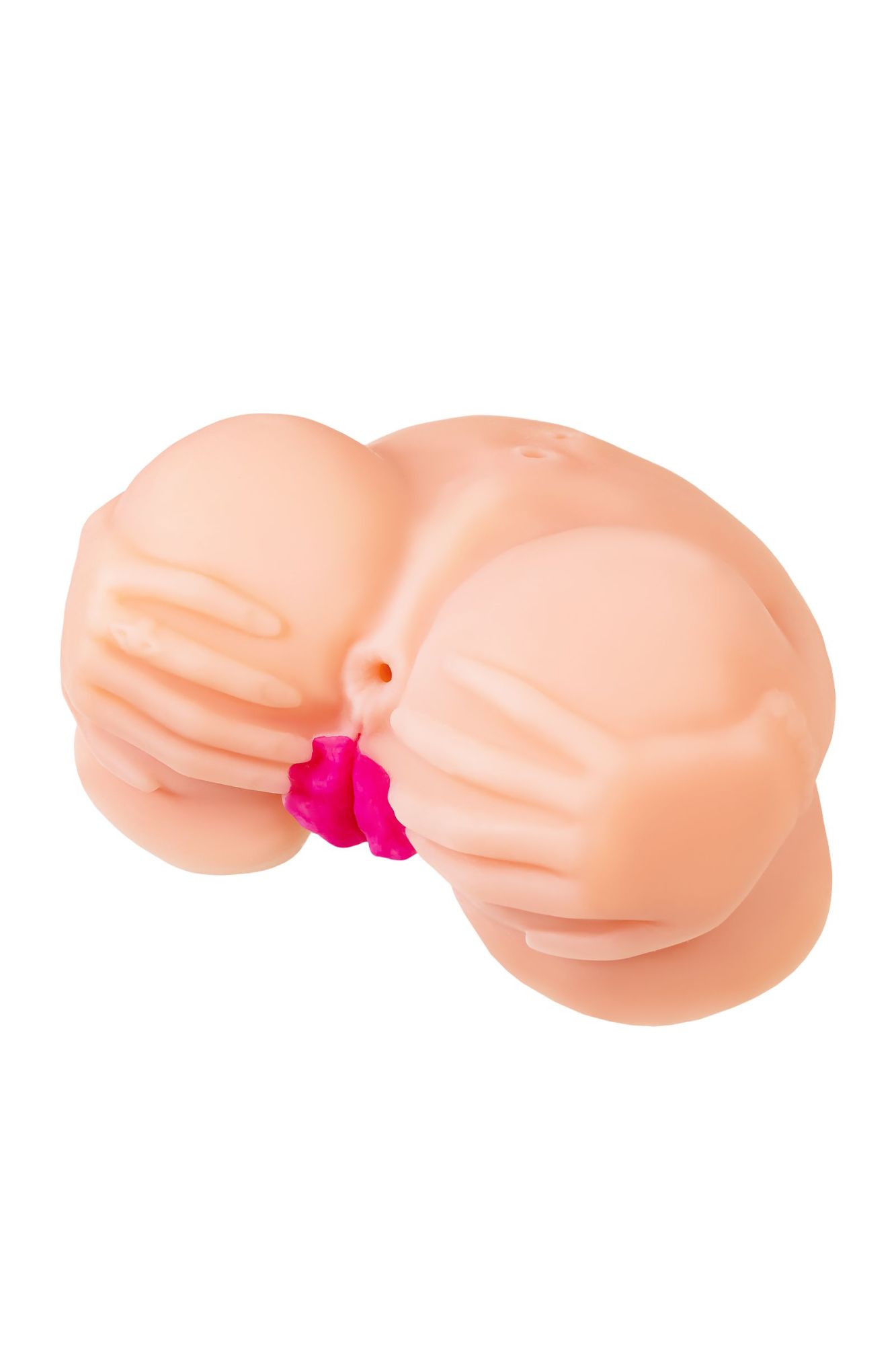 мастурбатор реалистичный toyfa juicy pussy nicole с вибрацией, вагина и анус, tpr, телесный, 19 см в 