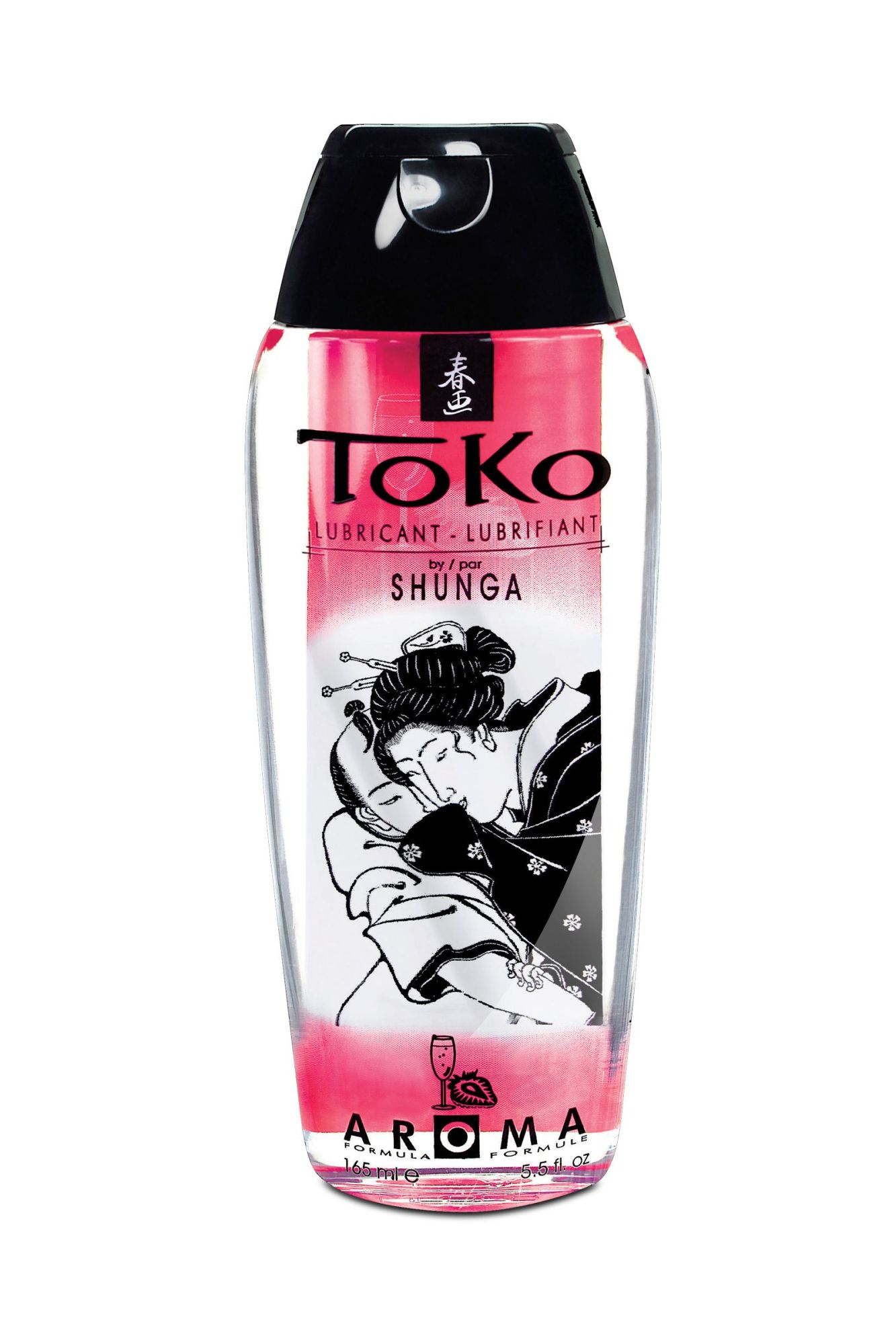 лубрикант shunga toko aroma на водной основе, клубника и шампанское, 165 мл в 