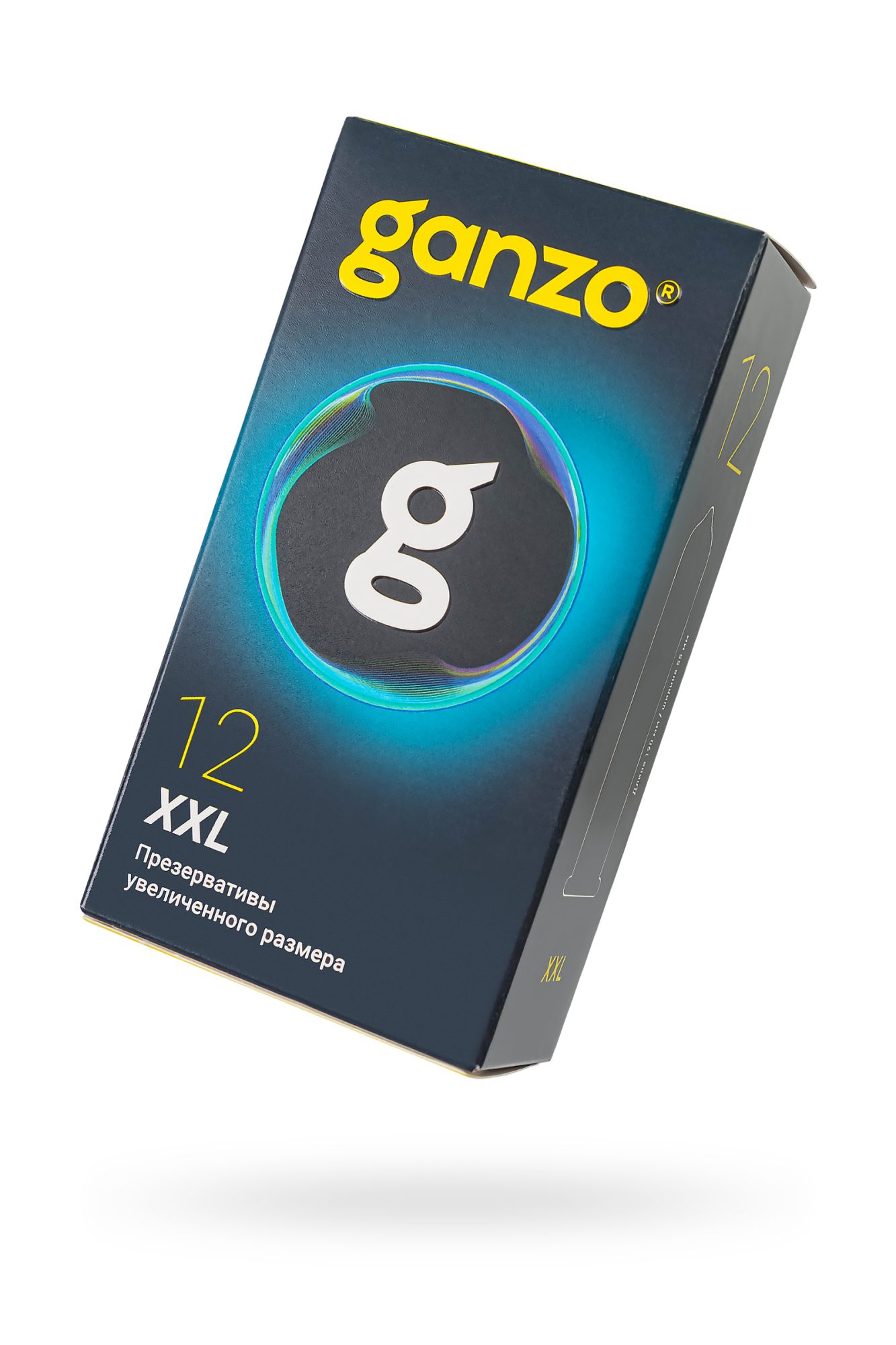 презервативы  ganzo xxl увеличенные, латекс, 19 см, 5,5 см, 12 шт. в 