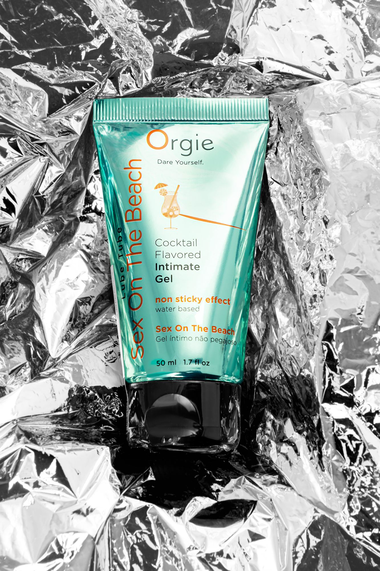 интимный гель orgie lube tube на водной основе, со вкусом коктейля секс на пляже, 50 мл в 