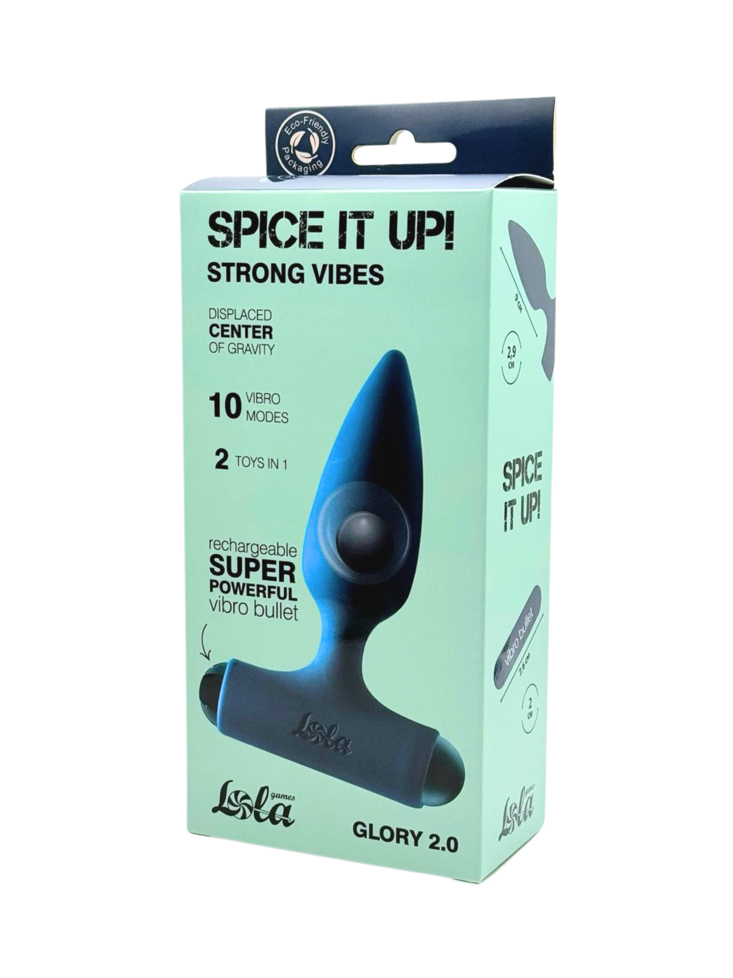 анальная пробка с перезаряжаемой вибропулей spice it up glory 2.0 8015-05lola в 