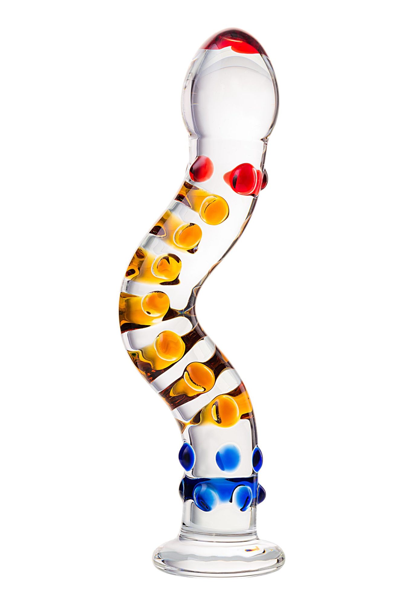 нереалистичный фаллоимитатор sexus glass, стекло, прозрачный, 20 см в 