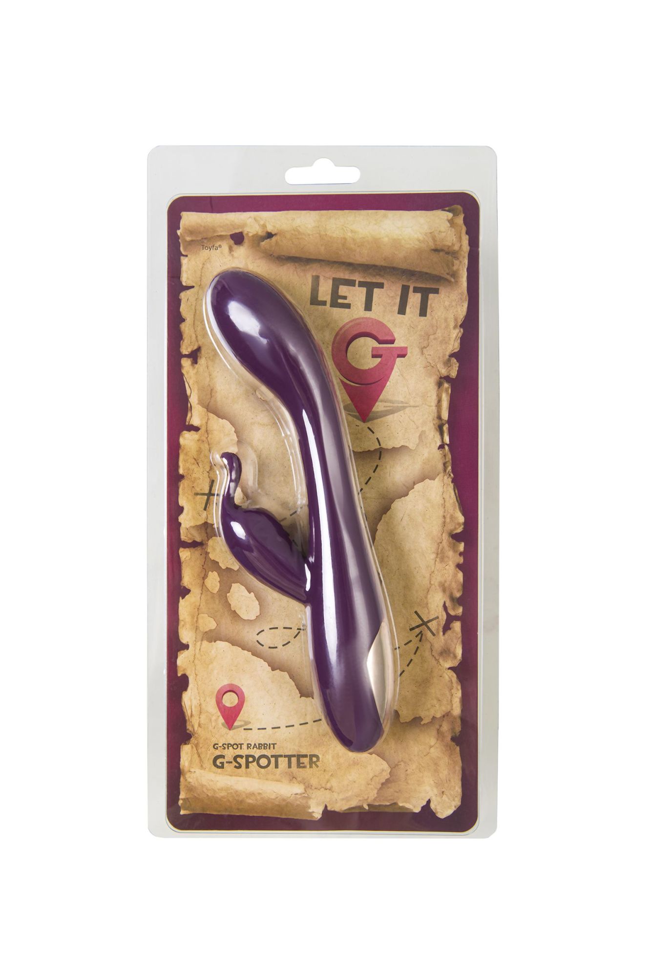 вибратор для точки g с клиторальной стимуляцией let it g, g-spotter, силикон, фиолетовый, 19,5 см в 
