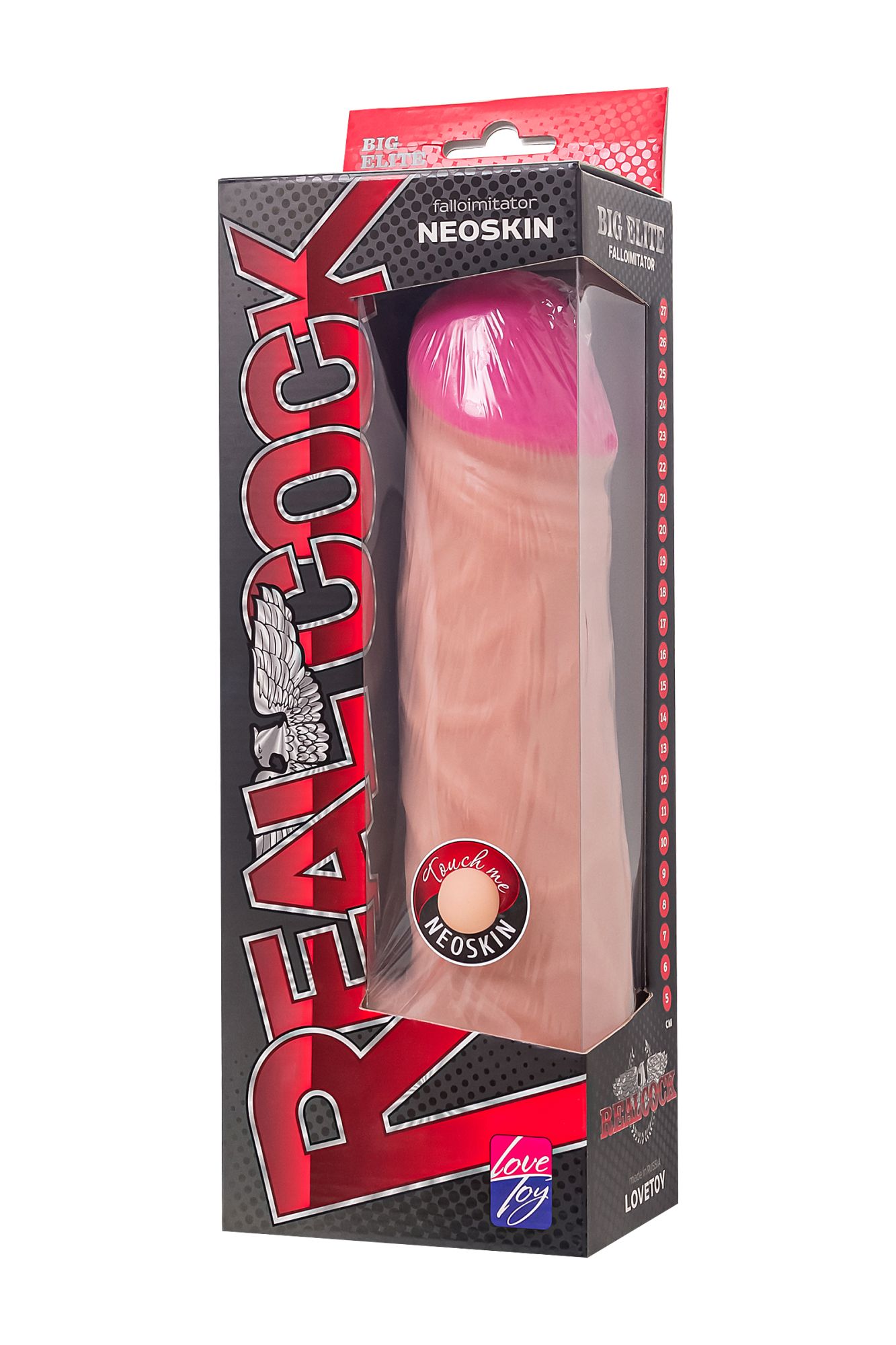 фаллоимитатор-гигант lovetoy, реалистичный, neoskin, телесный, 27 см, ø 6,8 см в 