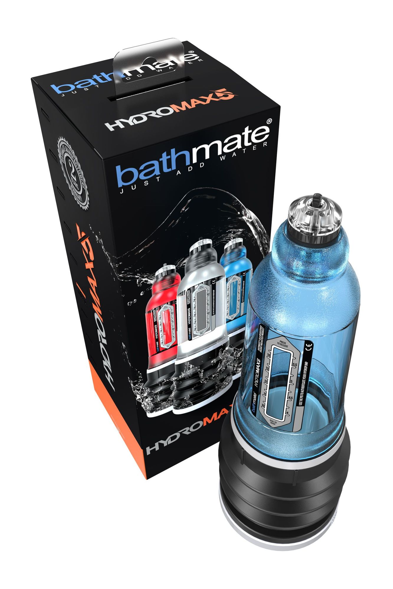 помпа для пениса bathmate hydromax5, abs пластик, голубая (аналог hydromax x20) в 