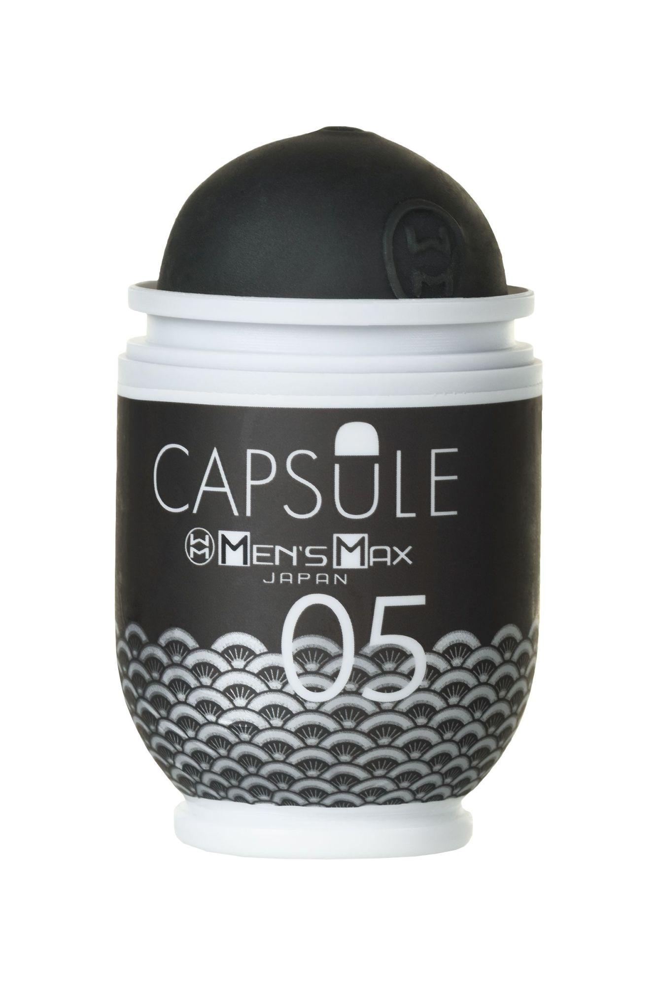 мастурбатор нереалистичный mensmax capsule 05 ougi, tpe, черный, 8 см в 