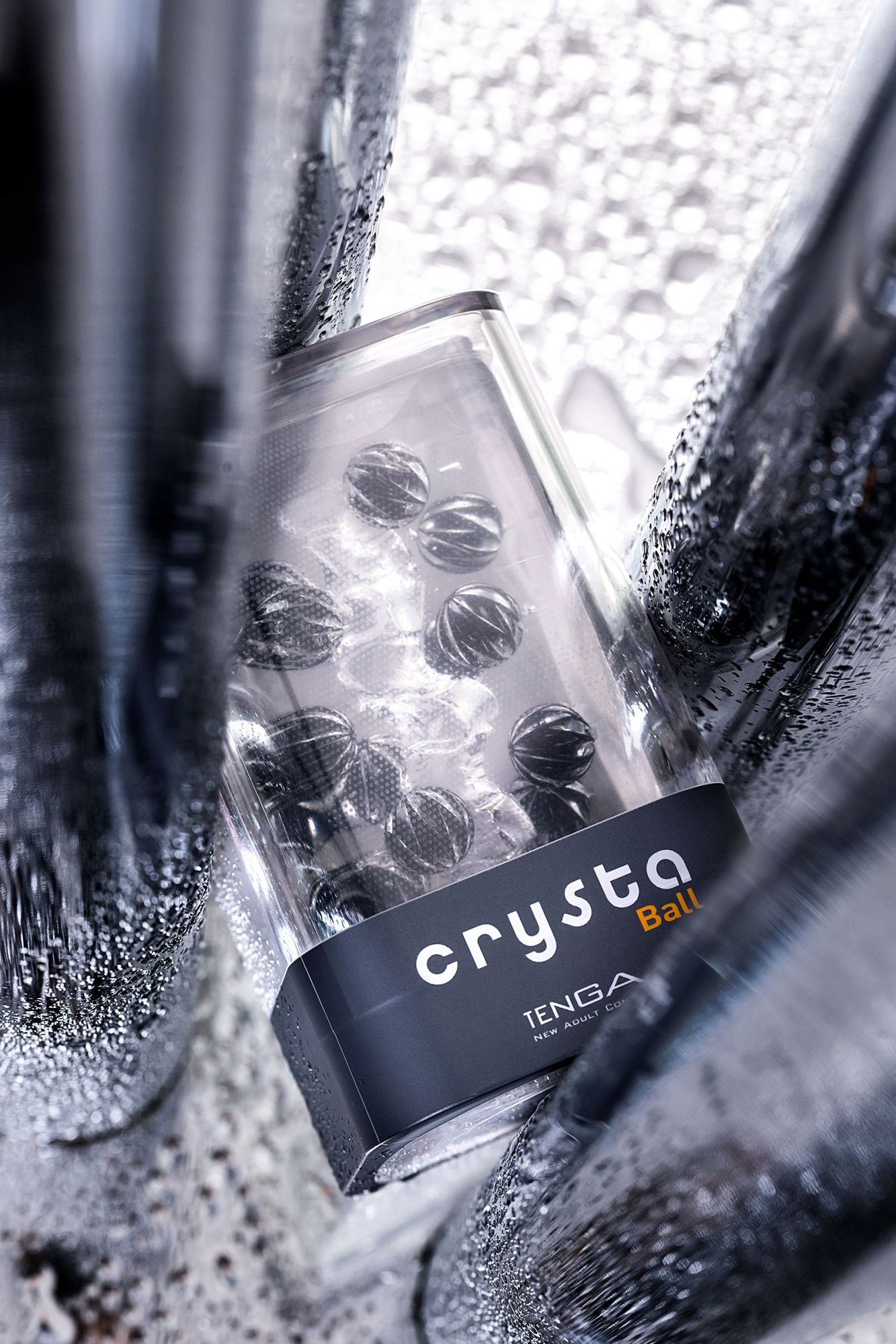 нереалистичный мастурбатор tenga crysta ball, tpe, прозрачный, 15,5 см в 