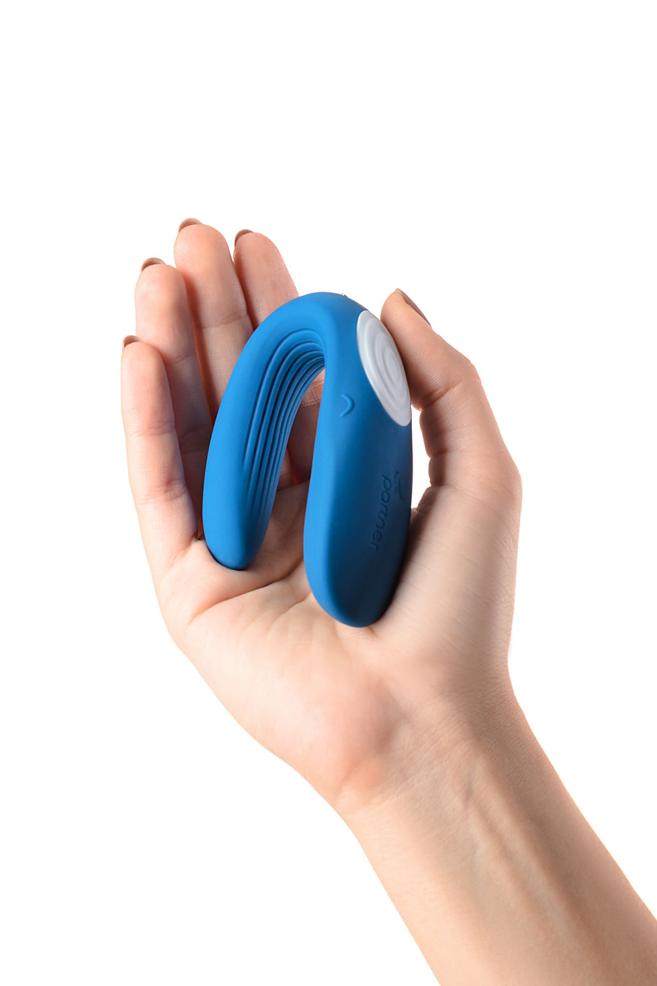 многофункциональный стимулятор для пар satisfyer partner whale, силикон, голубой, 17 см. в 