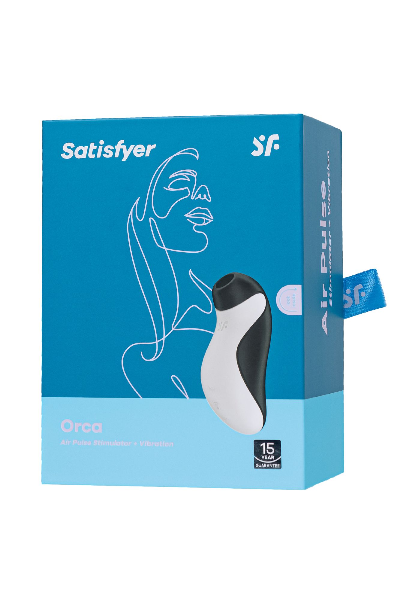 вакуум-волновой бесконтактный стимулятор клитора satisfyer orca, силикон, черный, 11,5 см в 