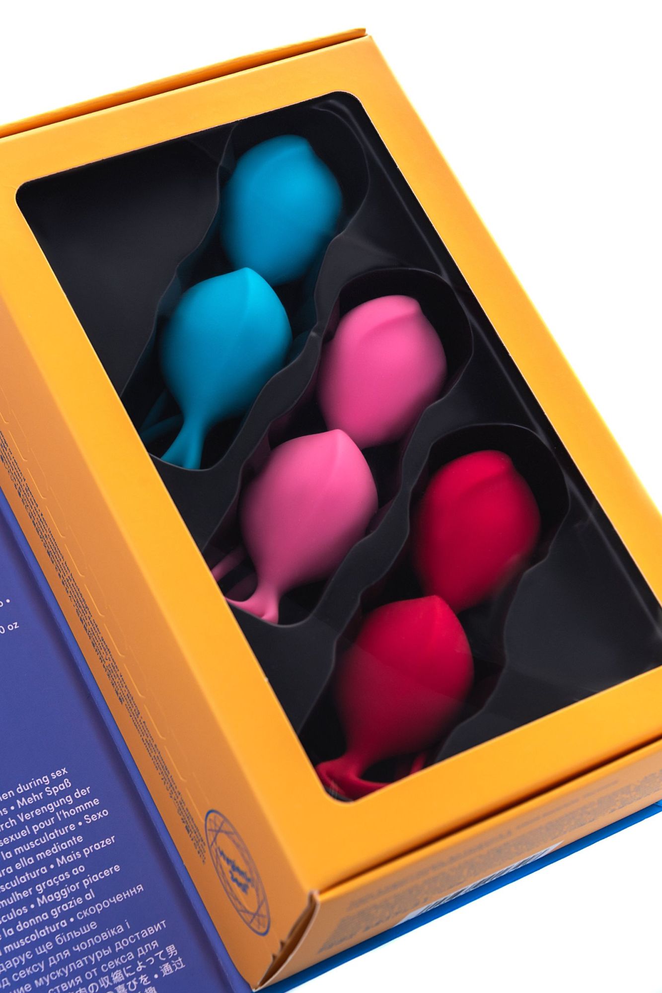 набор вагинальных шариков satisfyer  balls c03 double, силикон, ассорти, ø 3 см. в 