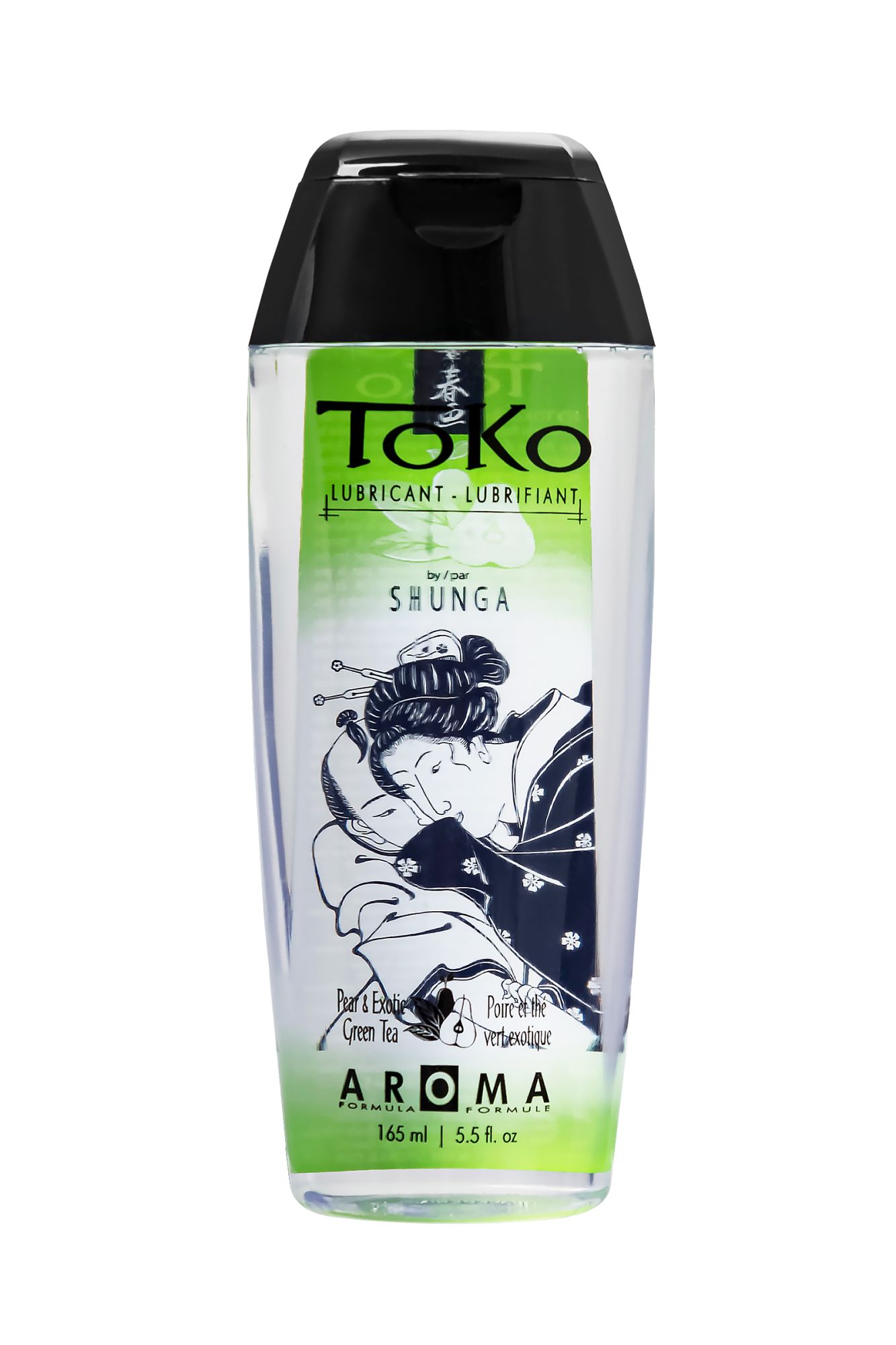 лубрикант shunga toko aroma на водной основе, груша и зеленый чай, 165 мл в 