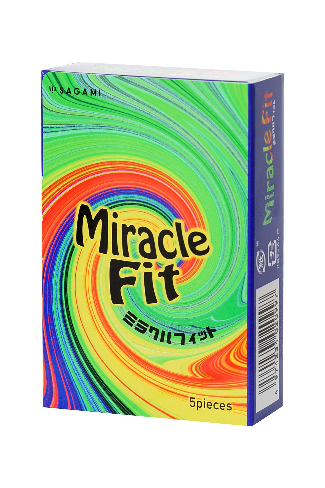 презервативы sagami, miracle fit, латекс, 18,5 см, 5,2 см, 5 шт. в 