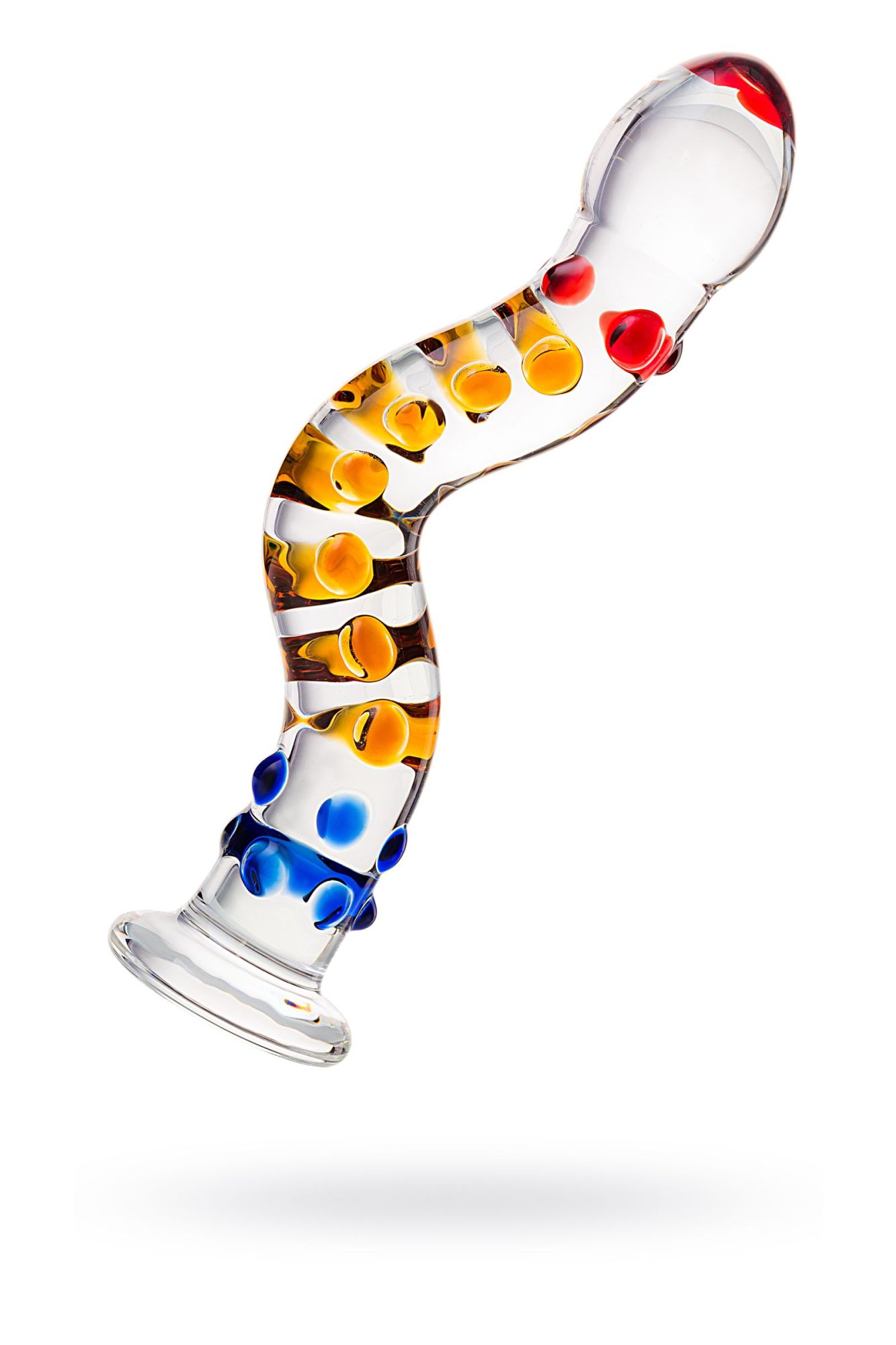 нереалистичный фаллоимитатор sexus glass, стекло, прозрачный, 20 см в 