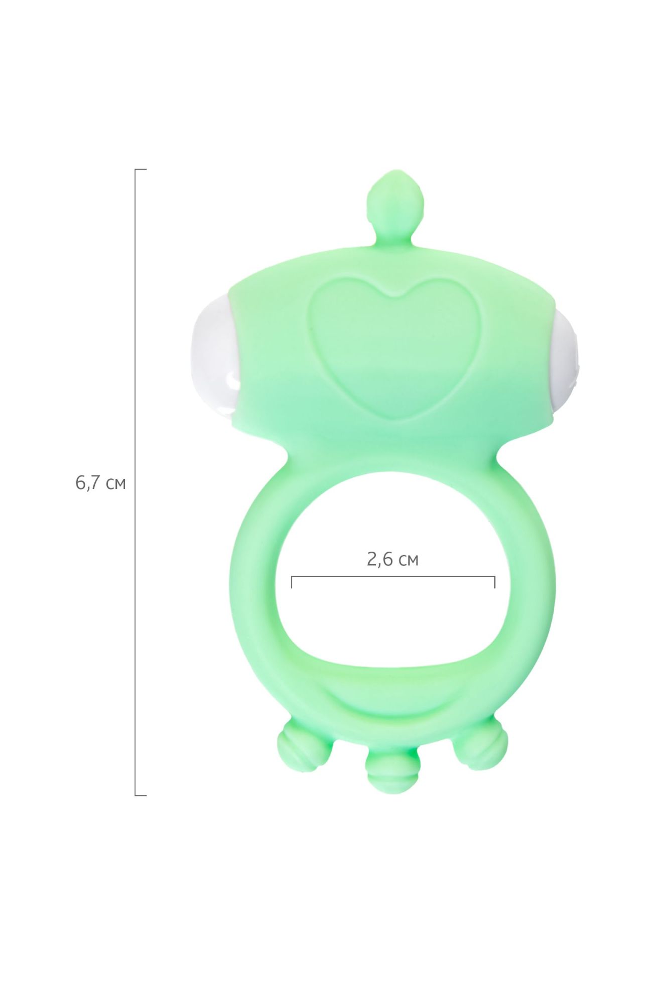 виброкольцо на пенис a-toys by toyfa fowd, силикон, зеленое, ø 2,6 см в 