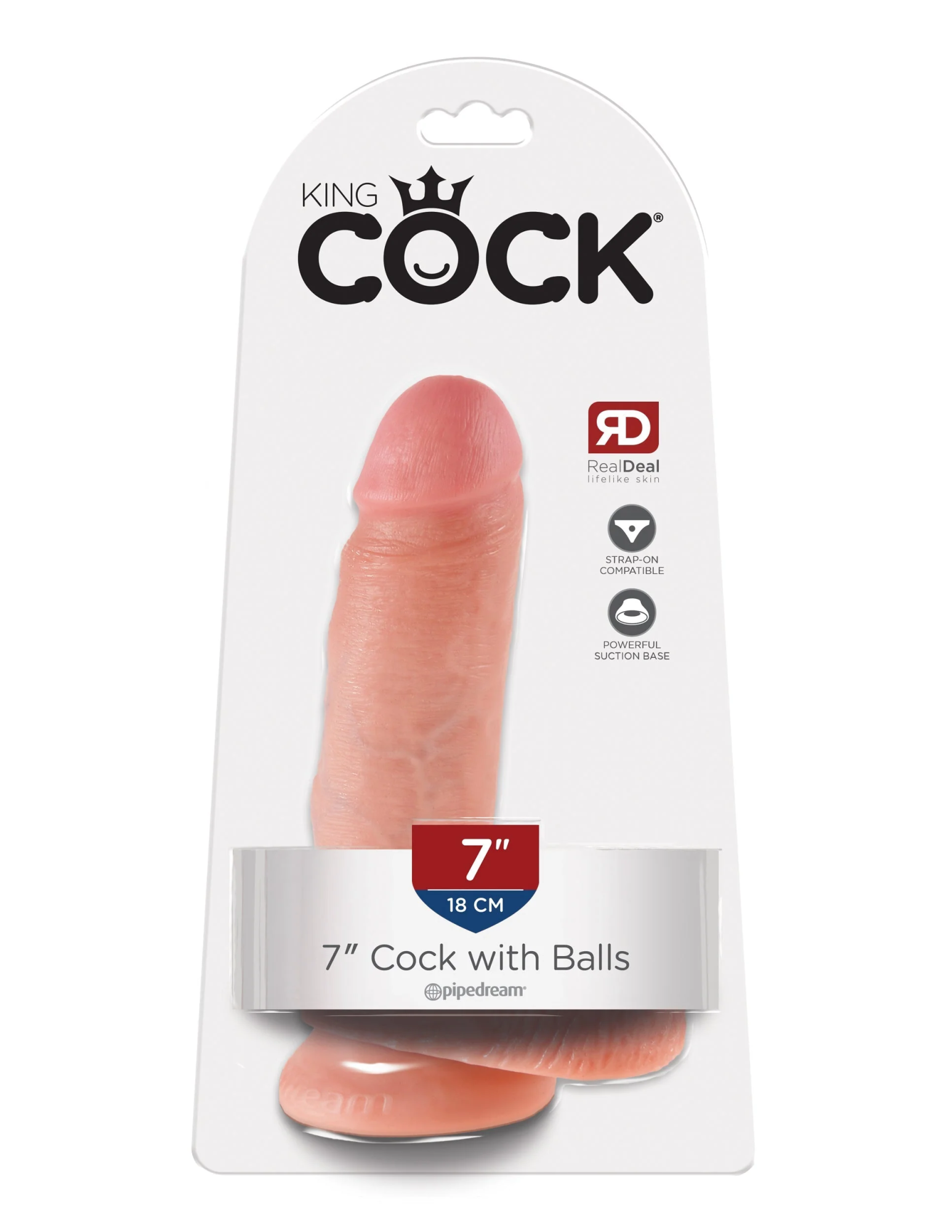 фаллоимитатор king cock 7" cock with balls - flesh pipedream 550621pd в 