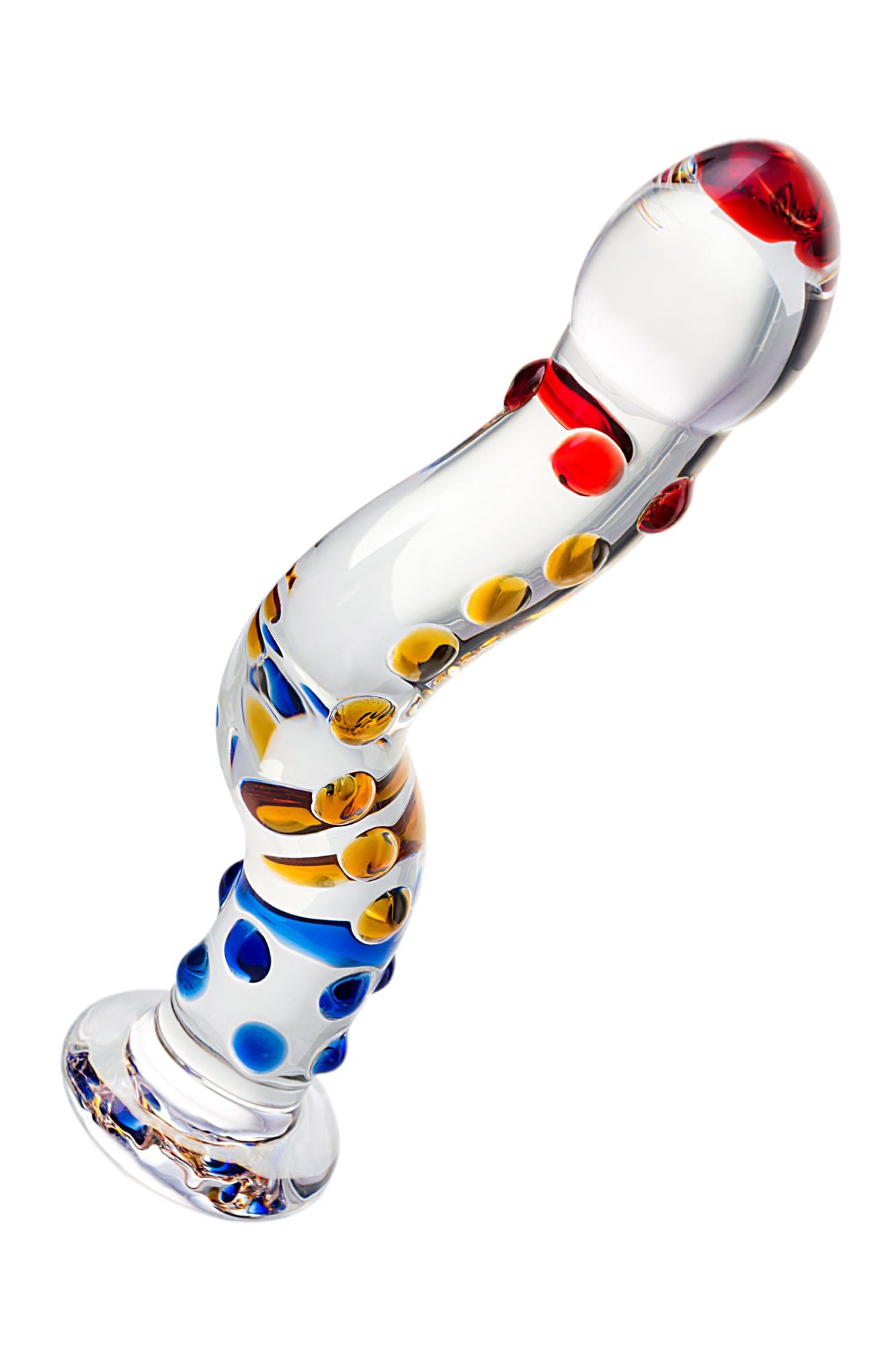 нереалистичный фаллоимитатор sexus glass, стекло, прозрачный, 20 см в 
