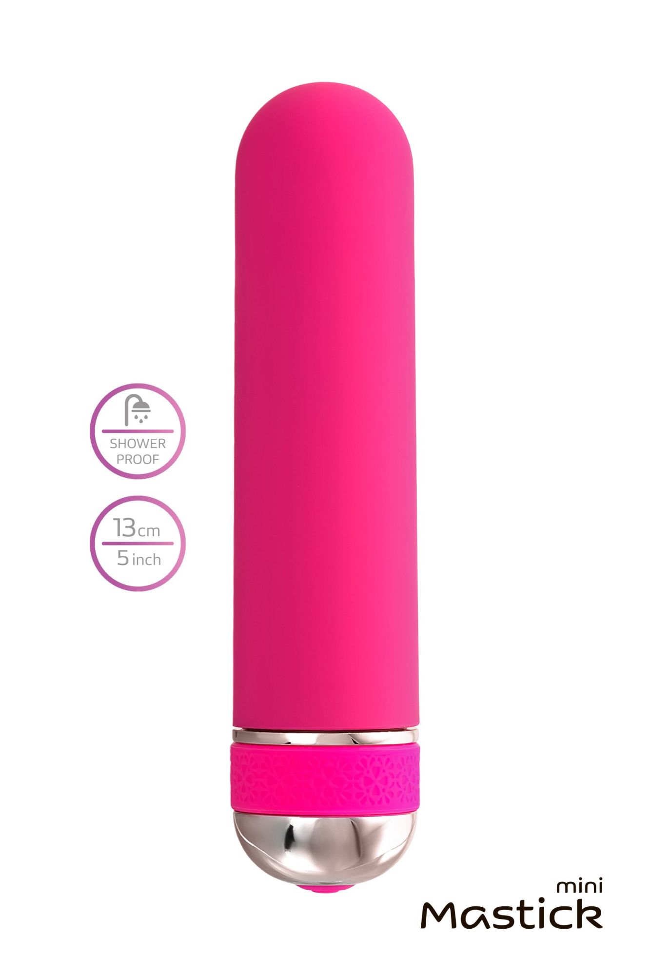 нереалистичный вибратор a-toys by toyfa mastick mini, abs пластик, розовый, 13 см в 