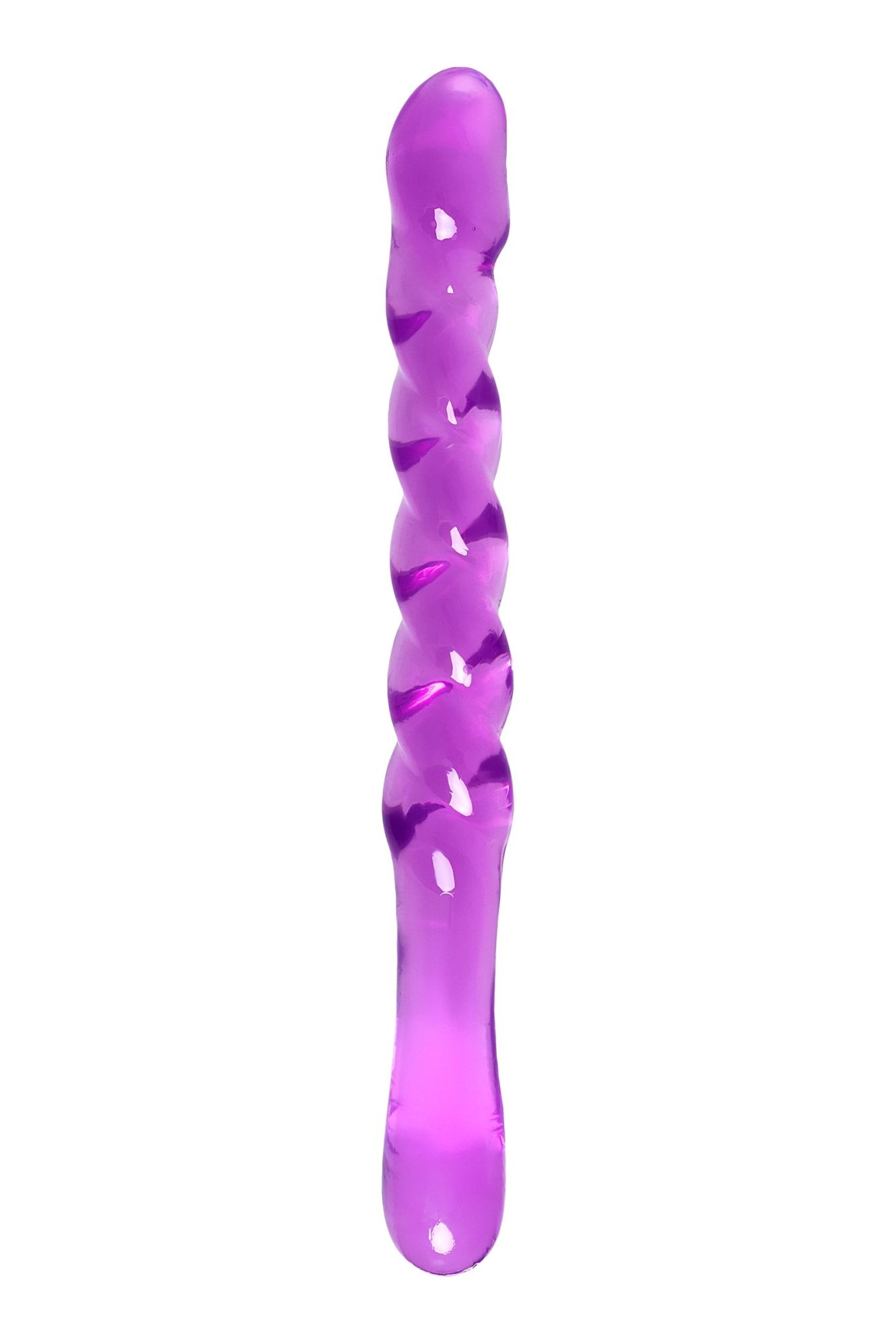 двусторонний фаллоимитатор a-toys by toyfa tanza, tpe, фиолетовый, 27,5 см в 