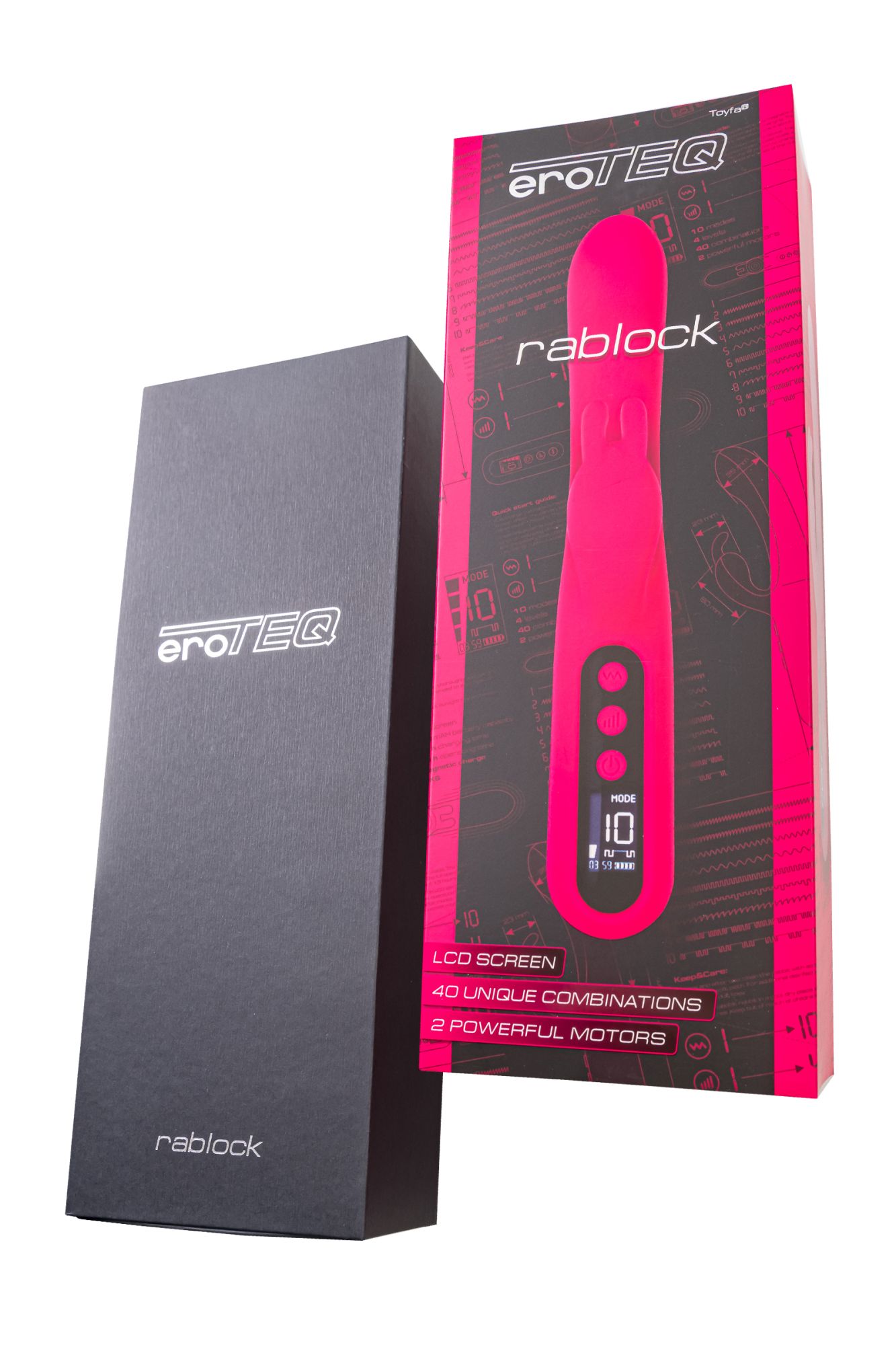 вибратор для точки g с клиторальной стимуляцией eroteq rablock, силикон, розовый, 23,5 см в 