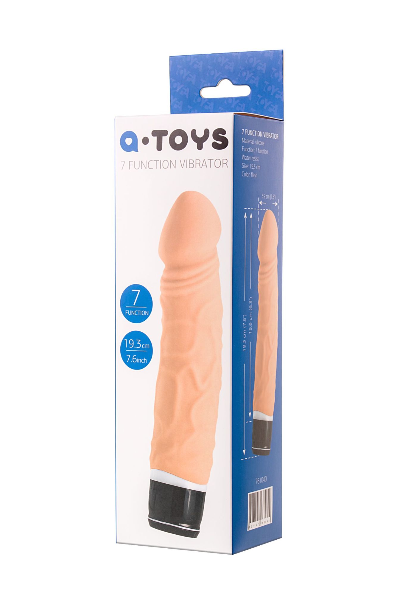 реалистичный вибратор toyfa  a-toys bolv, силикон, телесный, 19,3 см в 